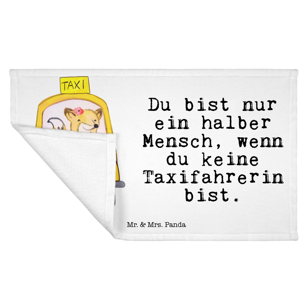 Gäste Handtuch Taxifahrerin mit Herz Gästetuch, Reisehandtuch, Sport Handtuch, Frottier, Kinder Handtuch, Beruf, Ausbildung, Jubiläum, Abschied, Rente, Kollege, Kollegin, Geschenk, Schenken, Arbeitskollege, Mitarbeiter, Firma, Danke, Dankeschön