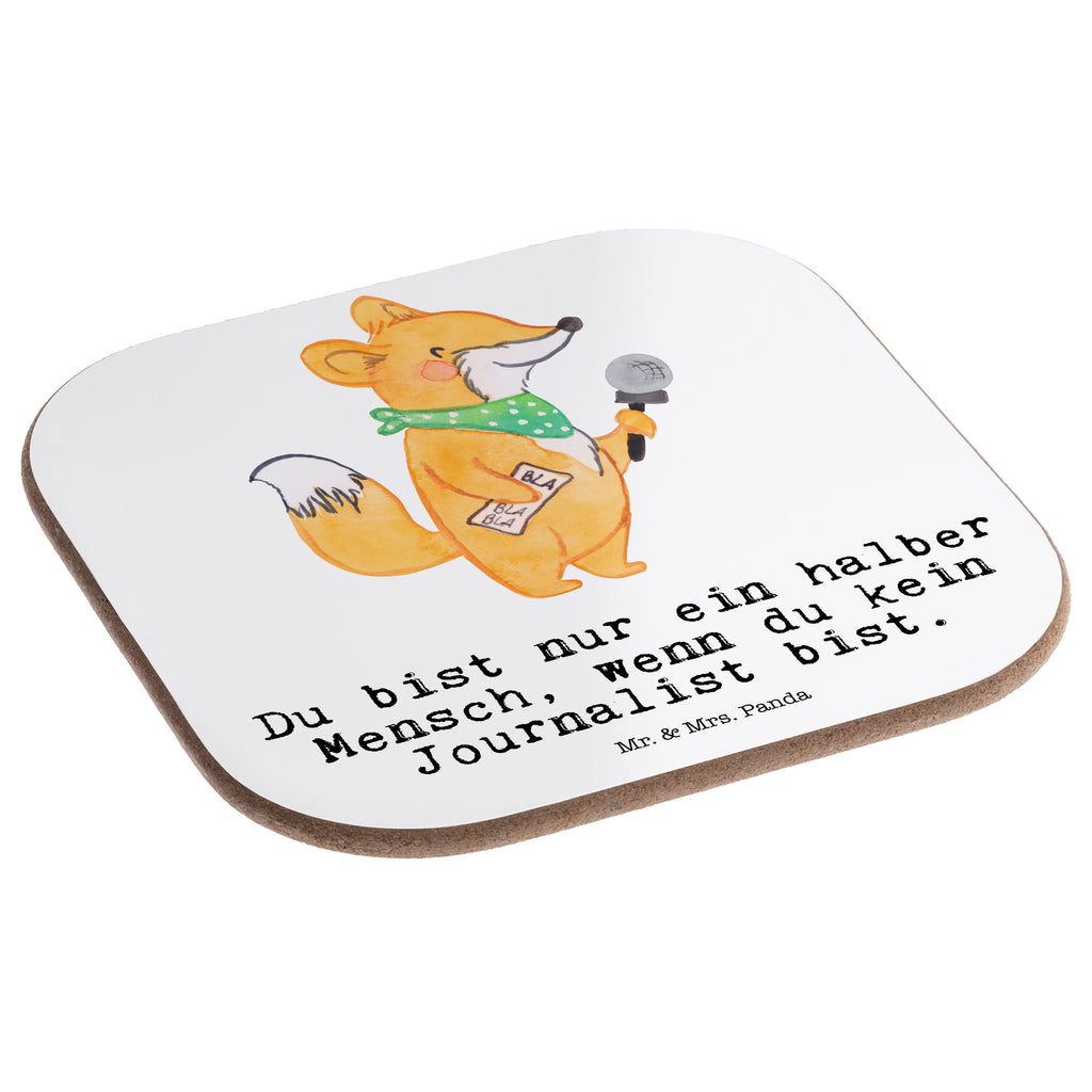 Quadratische Untersetzer Journalist mit Herz Bierdeckel, Glasuntersetzer, Untersetzer Gläser, Getränkeuntersetzer, Beruf, Ausbildung, Jubiläum, Abschied, Rente, Kollege, Kollegin, Geschenk, Schenken, Arbeitskollege, Mitarbeiter, Firma, Danke, Dankeschön, Journalist, Reporter, Redakteur, Pressebüro, Studium