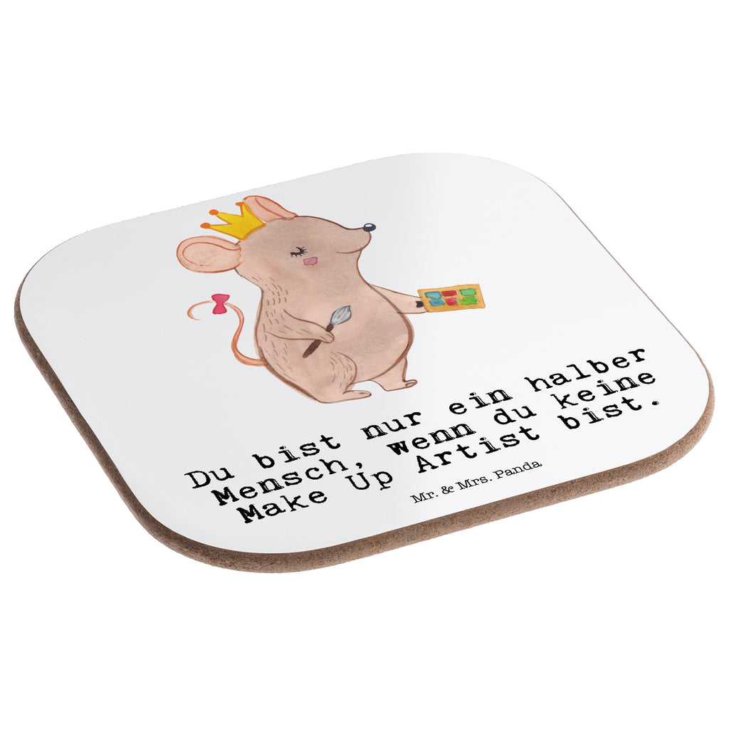 Quadratische Untersetzer Make Up Artist mit Herz Bierdeckel, Glasuntersetzer, Untersetzer Gläser, Getränkeuntersetzer, Beruf, Ausbildung, Jubiläum, Abschied, Rente, Kollege, Kollegin, Geschenk, Schenken, Arbeitskollege, Mitarbeiter, Firma, Danke, Dankeschön, Kosmetiker, Make Up Artist, Maskenbildner, Visagist, Beauty Salon, Kosmetikstudio, Eröffnung