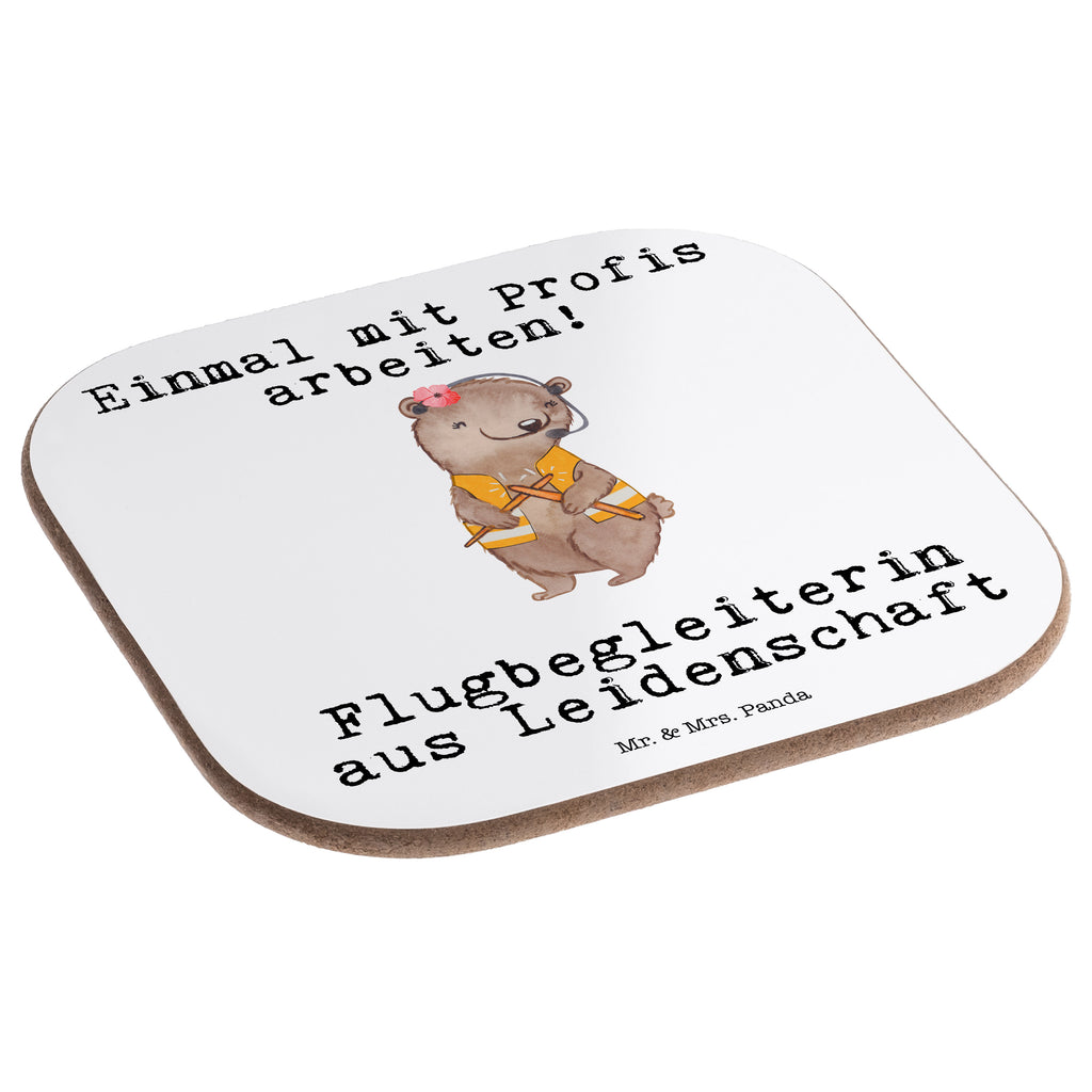 Quadratische Untersetzer Flugbegleiterin aus Leidenschaft Bierdeckel, Glasuntersetzer, Untersetzer Gläser, Getränkeuntersetzer, Beruf, Ausbildung, Jubiläum, Abschied, Rente, Kollege, Kollegin, Geschenk, Schenken, Arbeitskollege, Mitarbeiter, Firma, Danke, Dankeschön, Flugbegleiterin, Stewardess, Flugstewardess, Flight-Attendant