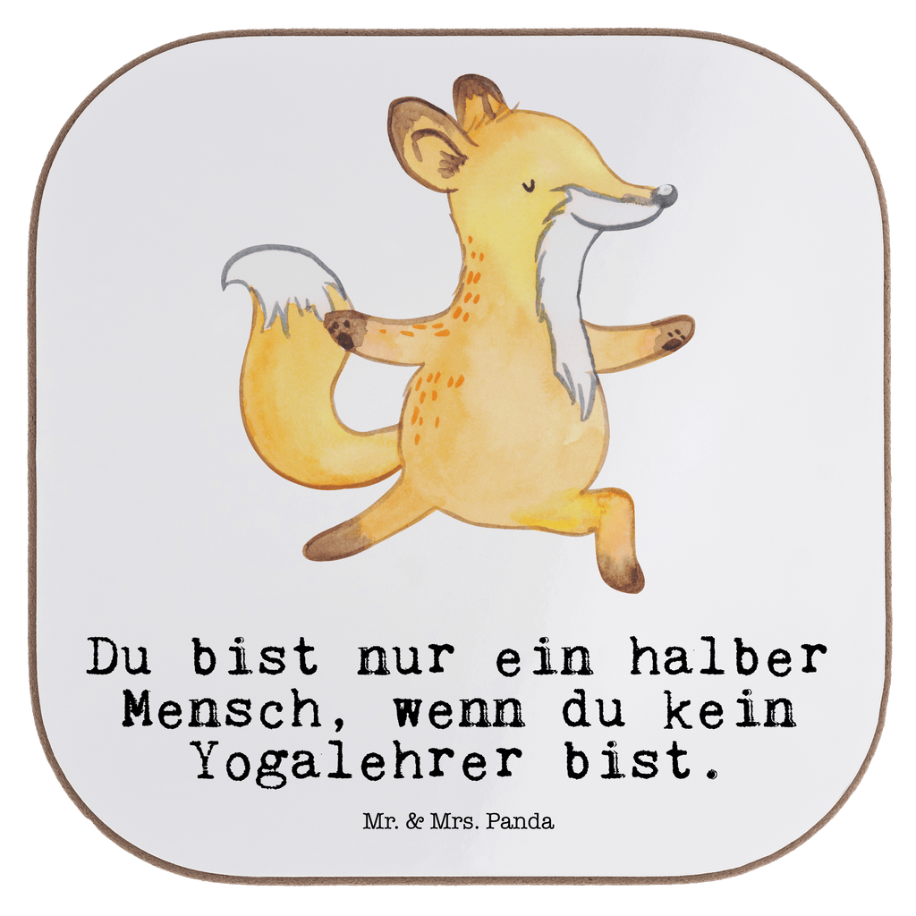 Quadratische Untersetzer Yogalehrer mit Herz Bierdeckel, Glasuntersetzer, Untersetzer Gläser, Getränkeuntersetzer, Beruf, Ausbildung, Jubiläum, Abschied, Rente, Kollege, Kollegin, Geschenk, Schenken, Arbeitskollege, Mitarbeiter, Firma, Danke, Dankeschön