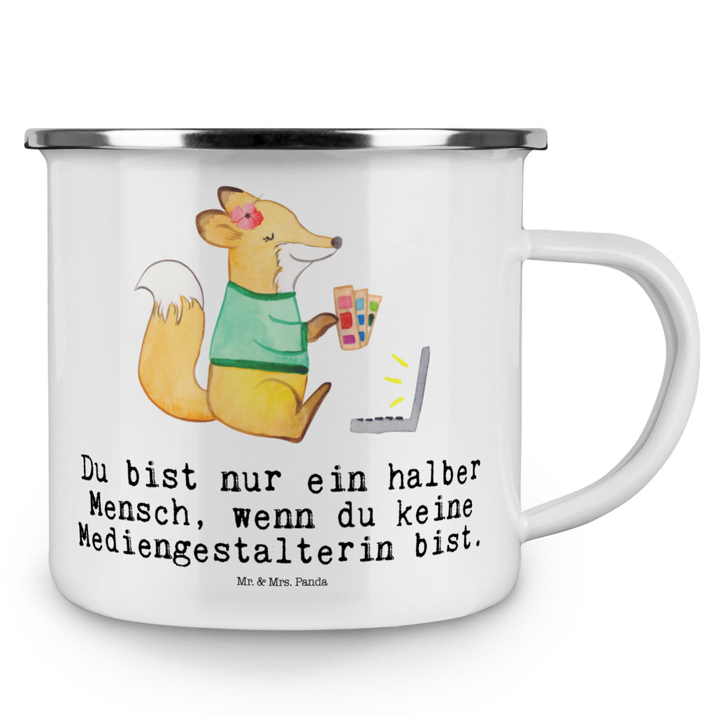 Camping Emaille Tasse Mediengestalterin mit Herz Campingtasse, Trinkbecher, Metalltasse, Outdoor Tasse, Emaille Trinkbecher, Blechtasse Outdoor, Emaille Campingbecher, Edelstahl Trinkbecher, Metalltasse für Camping, Kaffee Blechtasse, Camping Tasse Metall, Beruf, Ausbildung, Jubiläum, Abschied, Rente, Kollege, Kollegin, Geschenk, Schenken, Arbeitskollege, Mitarbeiter, Firma, Danke, Dankeschön, Grafikerin, Designer, Mediengestalter, Grafikdesignerin