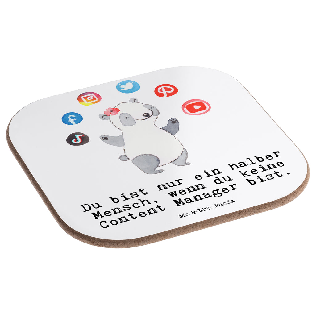 Quadratische Untersetzer Content Manager mit Herz Bierdeckel, Glasuntersetzer, Untersetzer Gläser, Getränkeuntersetzer, Beruf, Ausbildung, Jubiläum, Abschied, Rente, Kollege, Kollegin, Geschenk, Schenken, Arbeitskollege, Mitarbeiter, Firma, Danke, Dankeschön