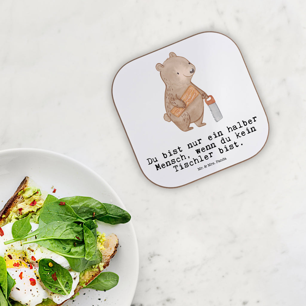 Quadratische Untersetzer Tischler mit Herz Bierdeckel, Glasuntersetzer, Untersetzer Gläser, Getränkeuntersetzer, Beruf, Ausbildung, Jubiläum, Abschied, Rente, Kollege, Kollegin, Geschenk, Schenken, Arbeitskollege, Mitarbeiter, Firma, Danke, Dankeschön