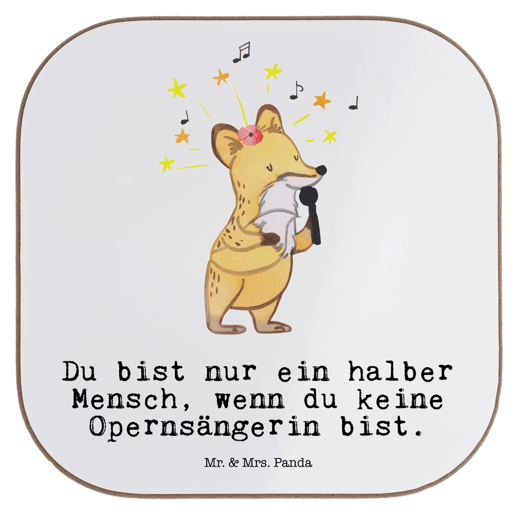 Quadratische Untersetzer Opernsängerin mit Herz Bierdeckel, Glasuntersetzer, Untersetzer Gläser, Getränkeuntersetzer, Beruf, Ausbildung, Jubiläum, Abschied, Rente, Kollege, Kollegin, Geschenk, Schenken, Arbeitskollege, Mitarbeiter, Firma, Danke, Dankeschön