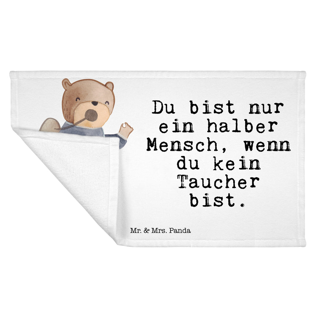 Gäste Handtuch Taucher mit Herz Gästetuch, Reisehandtuch, Sport Handtuch, Frottier, Kinder Handtuch, Beruf, Ausbildung, Jubiläum, Abschied, Rente, Kollege, Kollegin, Geschenk, Schenken, Arbeitskollege, Mitarbeiter, Firma, Danke, Dankeschön