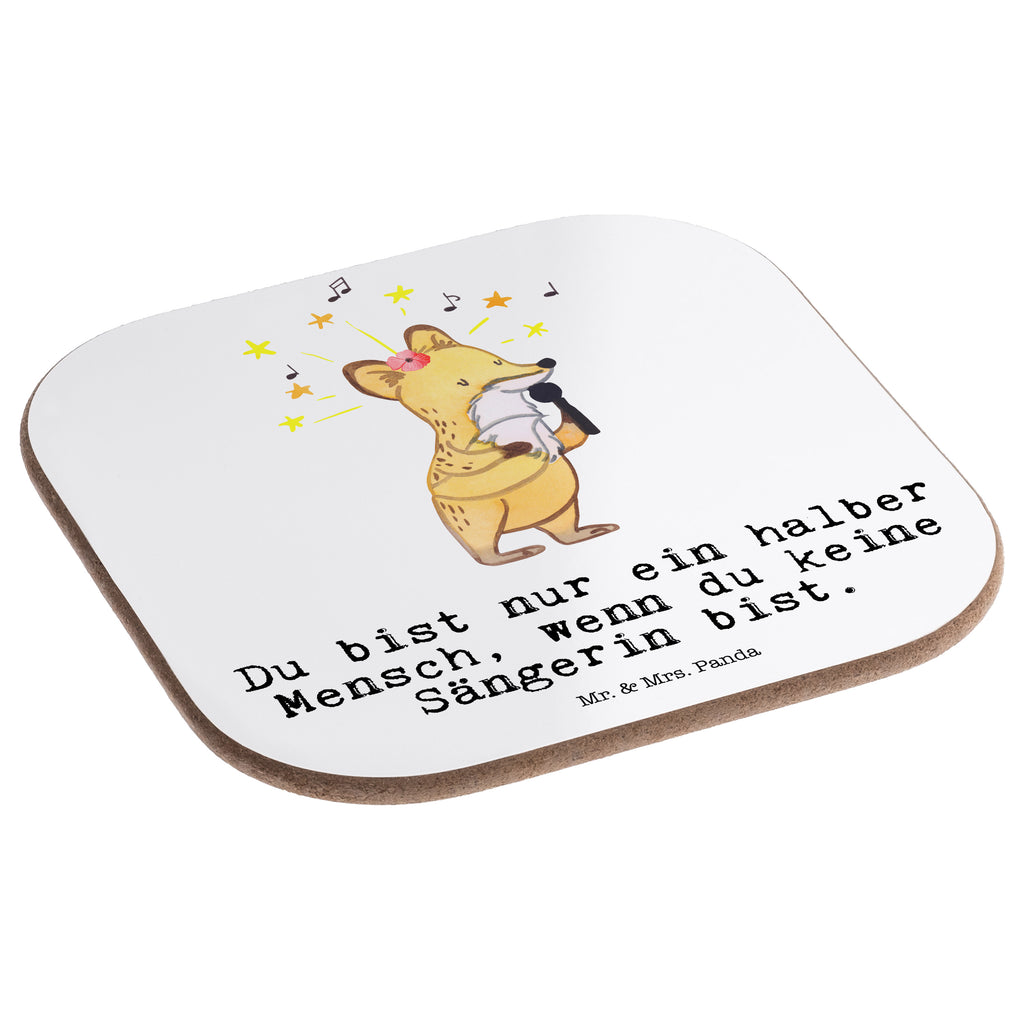 Quadratische Untersetzer Sängerin mit Herz Bierdeckel, Glasuntersetzer, Untersetzer Gläser, Getränkeuntersetzer, Beruf, Ausbildung, Jubiläum, Abschied, Rente, Kollege, Kollegin, Geschenk, Schenken, Arbeitskollege, Mitarbeiter, Firma, Danke, Dankeschön