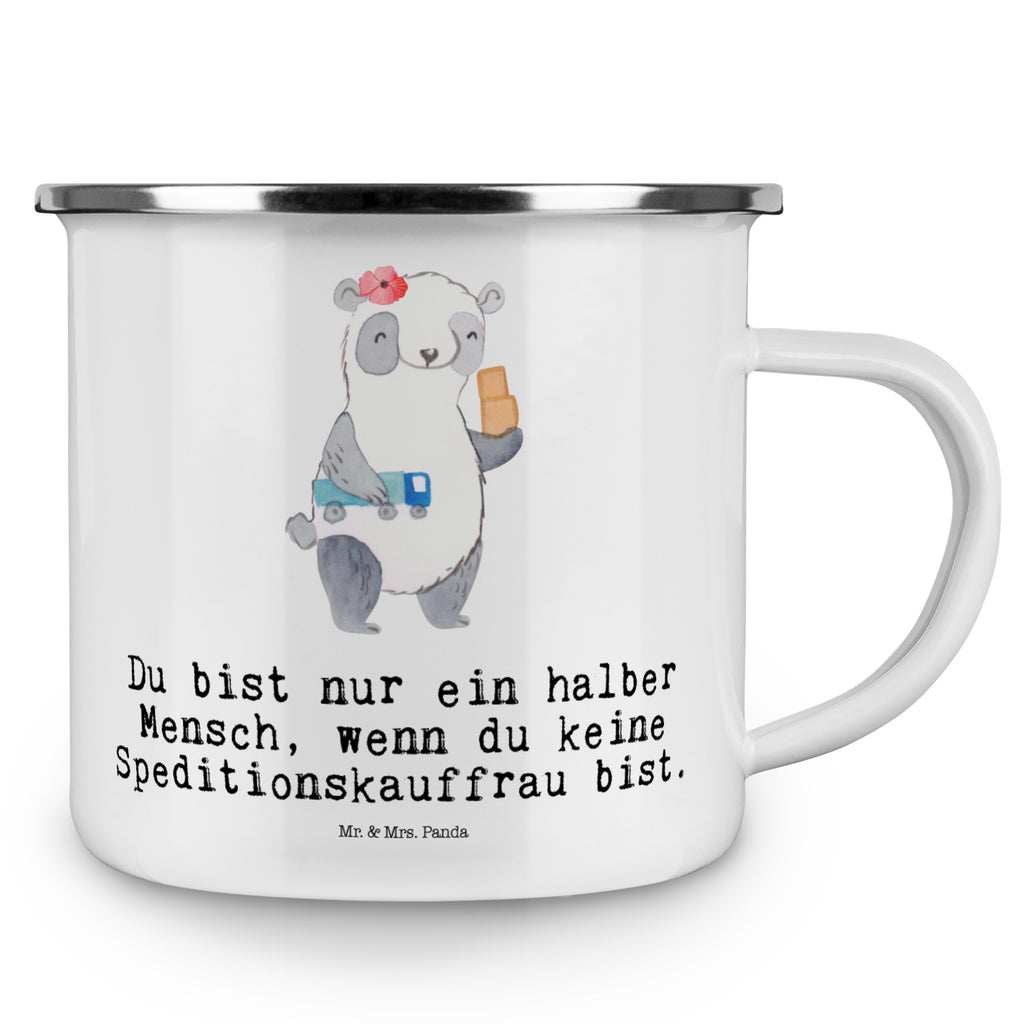 Camping Emaille Tasse Speditionskauffrau mit Herz Campingtasse, Trinkbecher, Metalltasse, Outdoor Tasse, Emaille Trinkbecher, Blechtasse Outdoor, Emaille Campingbecher, Edelstahl Trinkbecher, Metalltasse für Camping, Kaffee Blechtasse, Camping Tasse Metall, Beruf, Ausbildung, Jubiläum, Abschied, Rente, Kollege, Kollegin, Geschenk, Schenken, Arbeitskollege, Mitarbeiter, Firma, Danke, Dankeschön