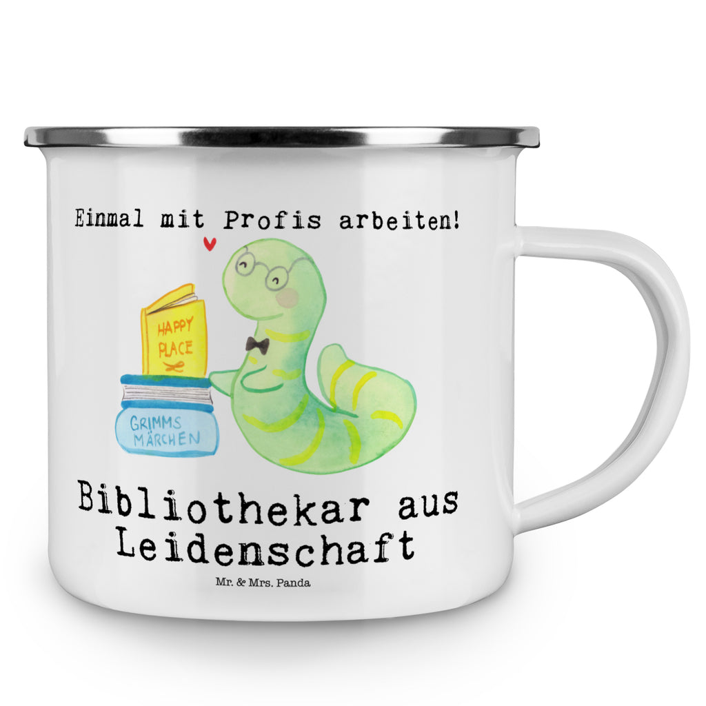 Camping Emaille Tasse Bibliothekar aus Leidenschaft Campingtasse, Trinkbecher, Metalltasse, Outdoor Tasse, Emaille Trinkbecher, Blechtasse Outdoor, Emaille Campingbecher, Edelstahl Trinkbecher, Metalltasse für Camping, Kaffee Blechtasse, Camping Tasse Metall, Beruf, Ausbildung, Jubiläum, Abschied, Rente, Kollege, Kollegin, Geschenk, Schenken, Arbeitskollege, Mitarbeiter, Firma, Danke, Dankeschön, Bibliothekar, Buchhandlung, Bibliothek, Bücherwurm, Leseratte, Bücherliebe