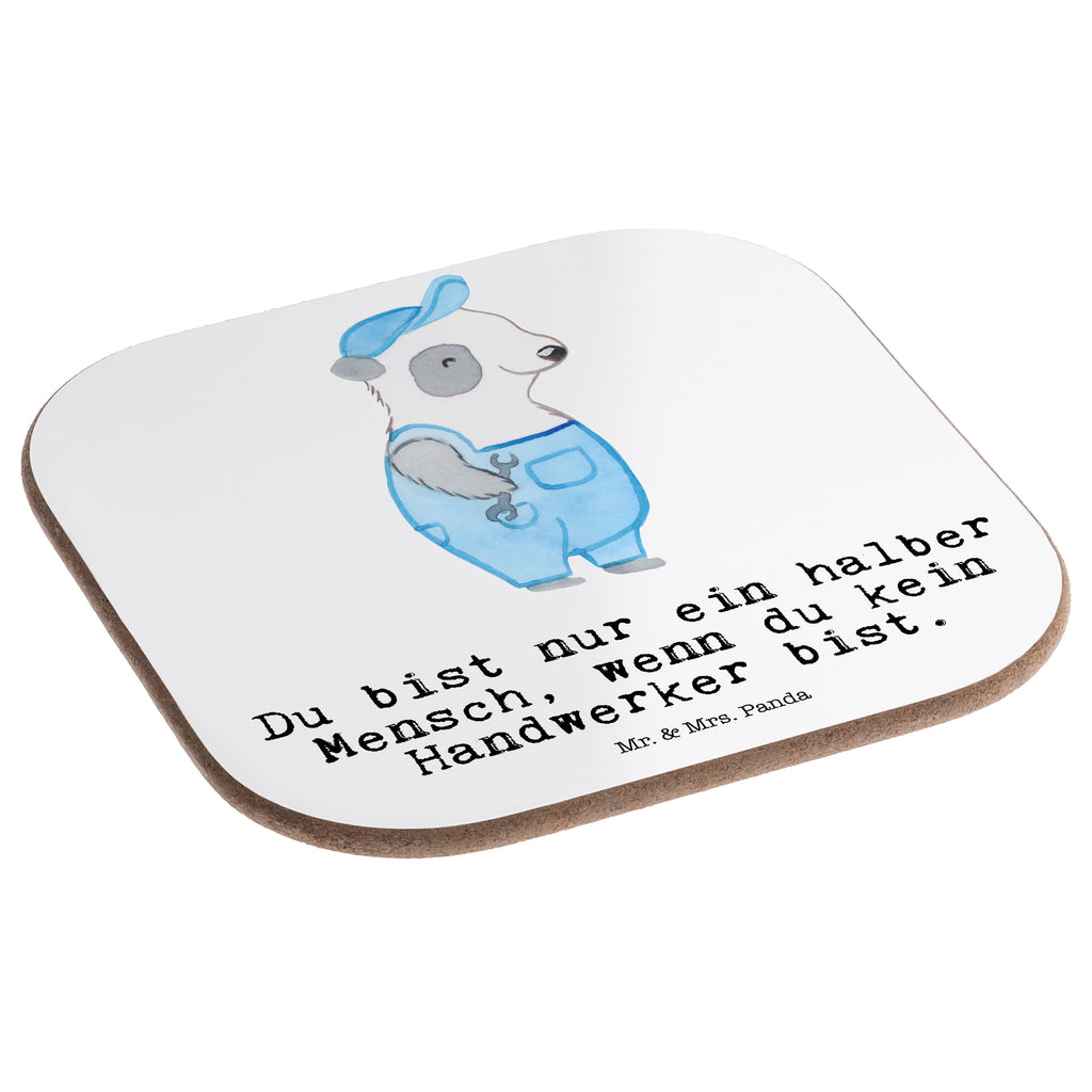 Quadratische Untersetzer Handwerker mit Herz Bierdeckel, Glasuntersetzer, Untersetzer Gläser, Getränkeuntersetzer, Beruf, Ausbildung, Jubiläum, Abschied, Rente, Kollege, Kollegin, Geschenk, Schenken, Arbeitskollege, Mitarbeiter, Firma, Danke, Dankeschön, Handwerker, Gesellenprüfung, Handwerksbetrieb, Schrauber, Werkstatt