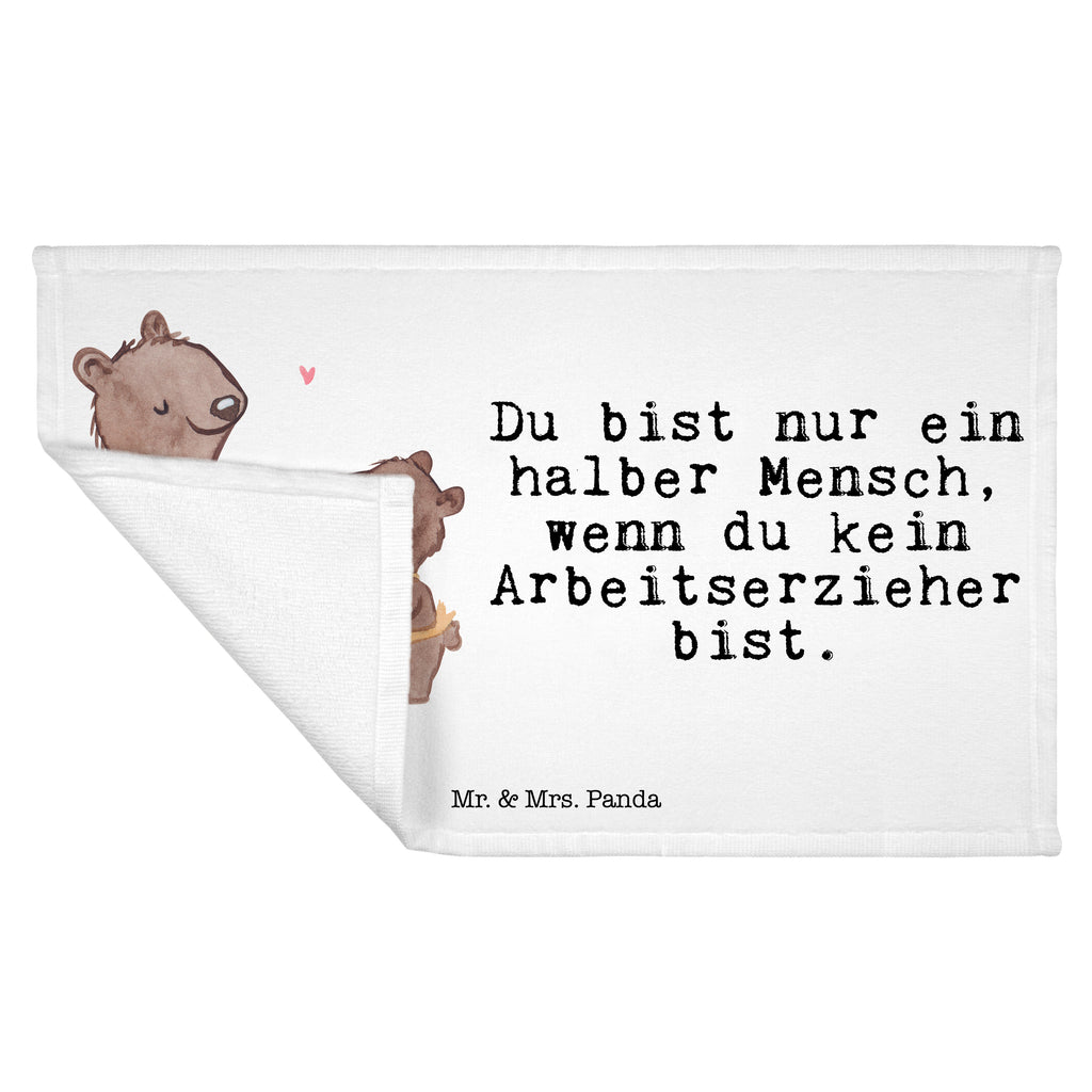 Gäste Handtuch Arbeitserzieher mit Herz Gästetuch, Reisehandtuch, Sport Handtuch, Frottier, Kinder Handtuch, Beruf, Ausbildung, Jubiläum, Abschied, Rente, Kollege, Kollegin, Geschenk, Schenken, Arbeitskollege, Mitarbeiter, Firma, Danke, Dankeschön, Arbeitserzieher, Arbeitspädagoge, Studium