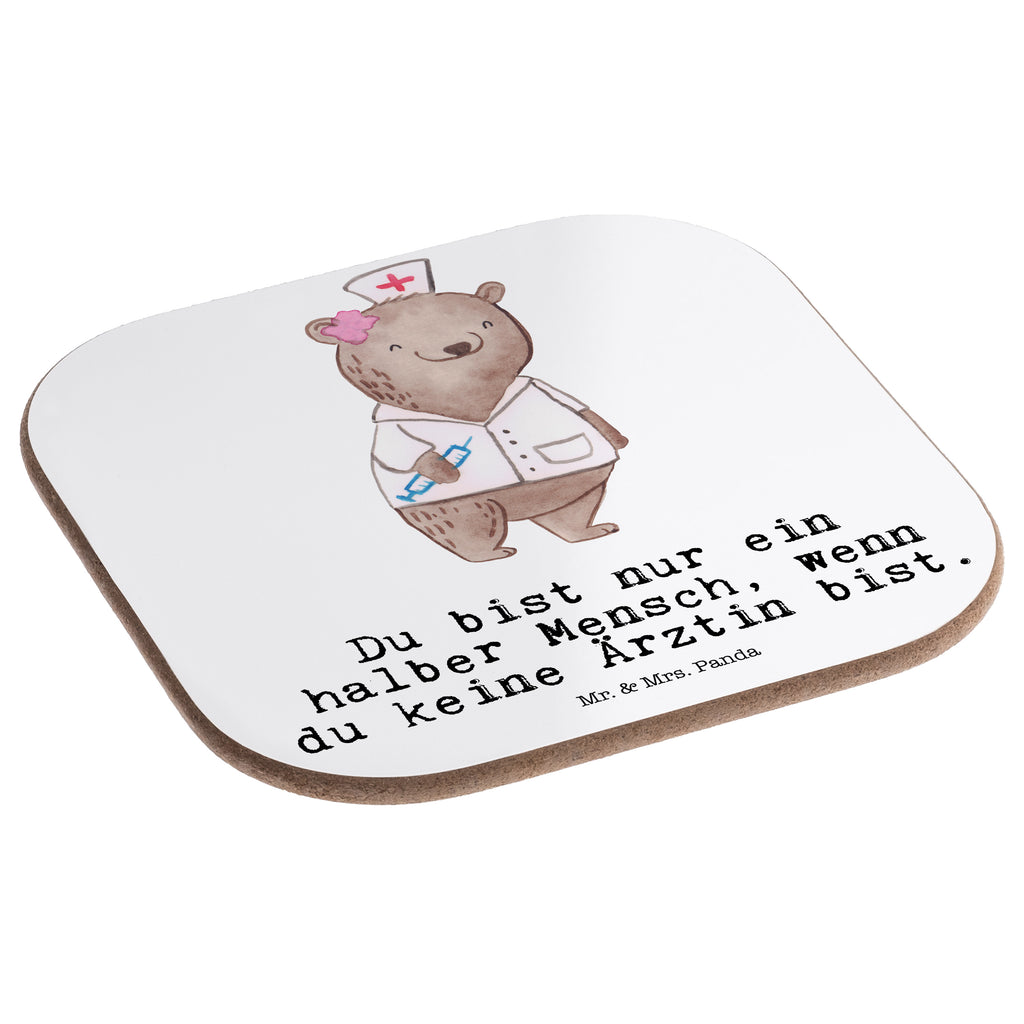 Quadratische Untersetzer Ärztin mit Herz Bierdeckel, Glasuntersetzer, Untersetzer Gläser, Getränkeuntersetzer, Beruf, Ausbildung, Jubiläum, Abschied, Rente, Kollege, Kollegin, Geschenk, Schenken, Arbeitskollege, Mitarbeiter, Firma, Danke, Dankeschön, Ärztin, Hausärztin, Medizinerin, Doktorin, Medizinstudium, Doktortitel, Arztpraxis