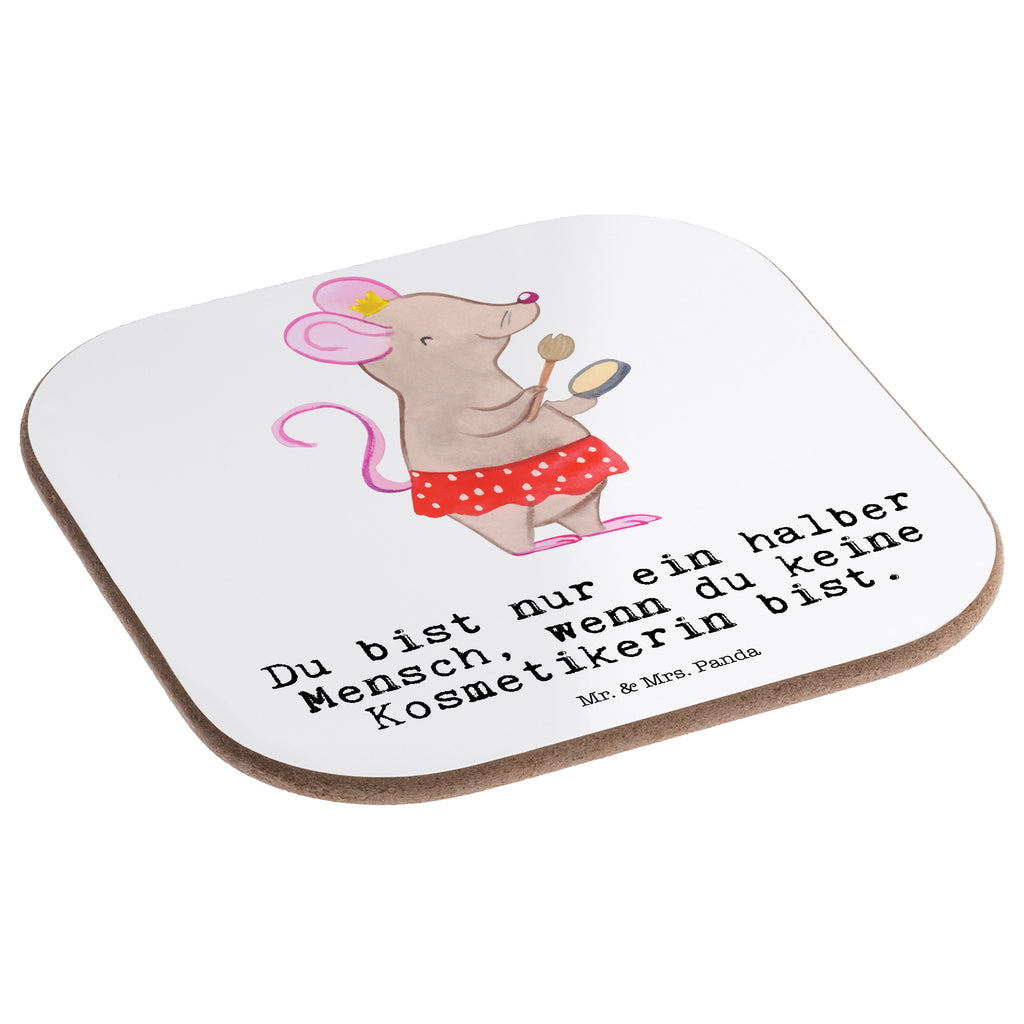 Quadratische Untersetzer Kosmetikerin mit Herz Bierdeckel, Glasuntersetzer, Untersetzer Gläser, Getränkeuntersetzer, Beruf, Ausbildung, Jubiläum, Abschied, Rente, Kollege, Kollegin, Geschenk, Schenken, Arbeitskollege, Mitarbeiter, Firma, Danke, Dankeschön, Kosmetikerin, Make Up Artist, Maskenbildnerin, Visagistin, Beauty Salon, Kosmetikstudio, Eröffnung