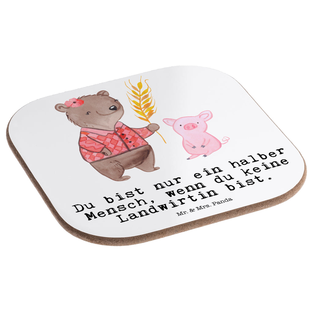 Quadratische Untersetzer Landwirtin mit Herz Bierdeckel, Glasuntersetzer, Untersetzer Gläser, Getränkeuntersetzer, Beruf, Ausbildung, Jubiläum, Abschied, Rente, Kollege, Kollegin, Geschenk, Schenken, Arbeitskollege, Mitarbeiter, Firma, Danke, Dankeschön, Landwirtin, Bäuerin, Tierwirtin, Agronomin, Farmerin, Bauernhof
