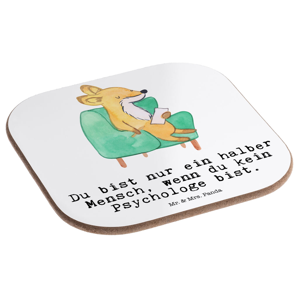 Quadratische Untersetzer Psychologe mit Herz Bierdeckel, Glasuntersetzer, Untersetzer Gläser, Getränkeuntersetzer, Beruf, Ausbildung, Jubiläum, Abschied, Rente, Kollege, Kollegin, Geschenk, Schenken, Arbeitskollege, Mitarbeiter, Firma, Danke, Dankeschön, Psychologe, Therapeut, Studium
