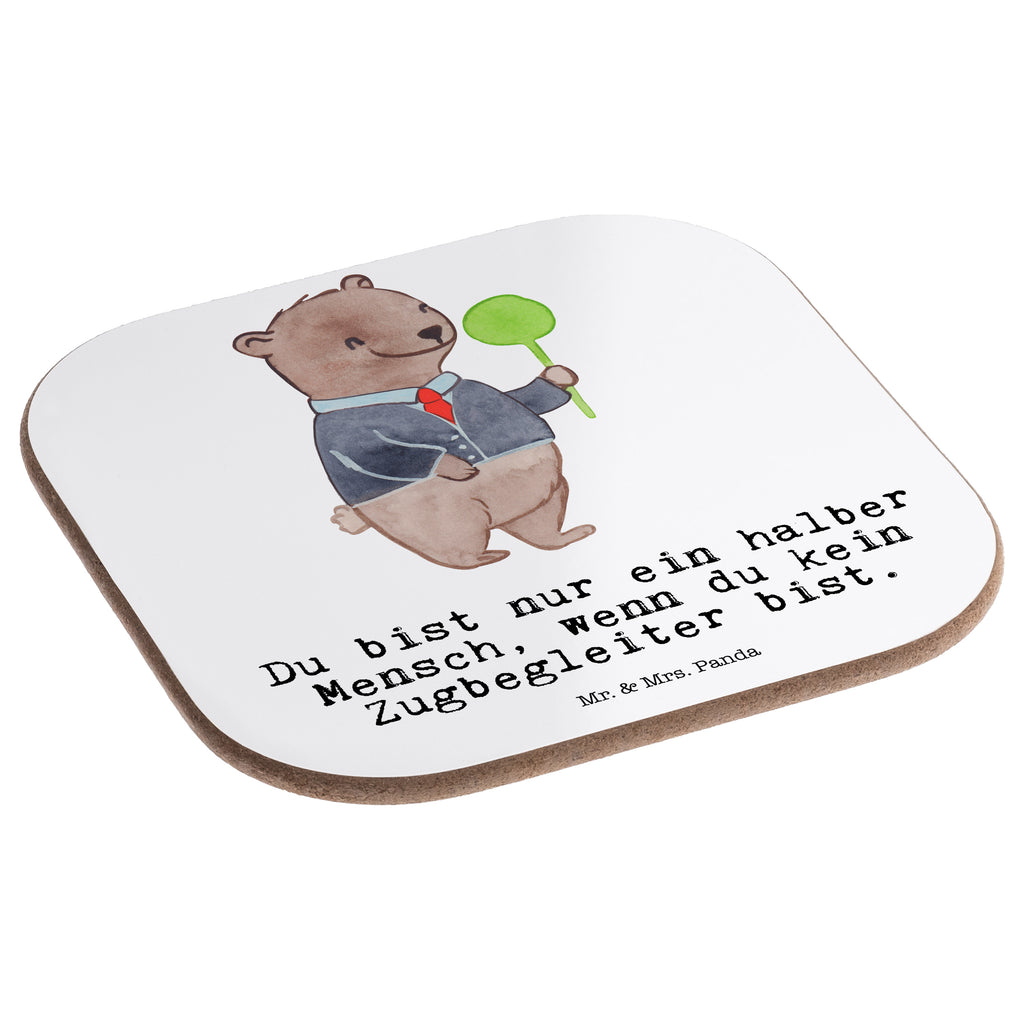 Quadratische Untersetzer Zugbegleiter mit Herz Bierdeckel, Glasuntersetzer, Untersetzer Gläser, Getränkeuntersetzer, Beruf, Ausbildung, Jubiläum, Abschied, Rente, Kollege, Kollegin, Geschenk, Schenken, Arbeitskollege, Mitarbeiter, Firma, Danke, Dankeschön