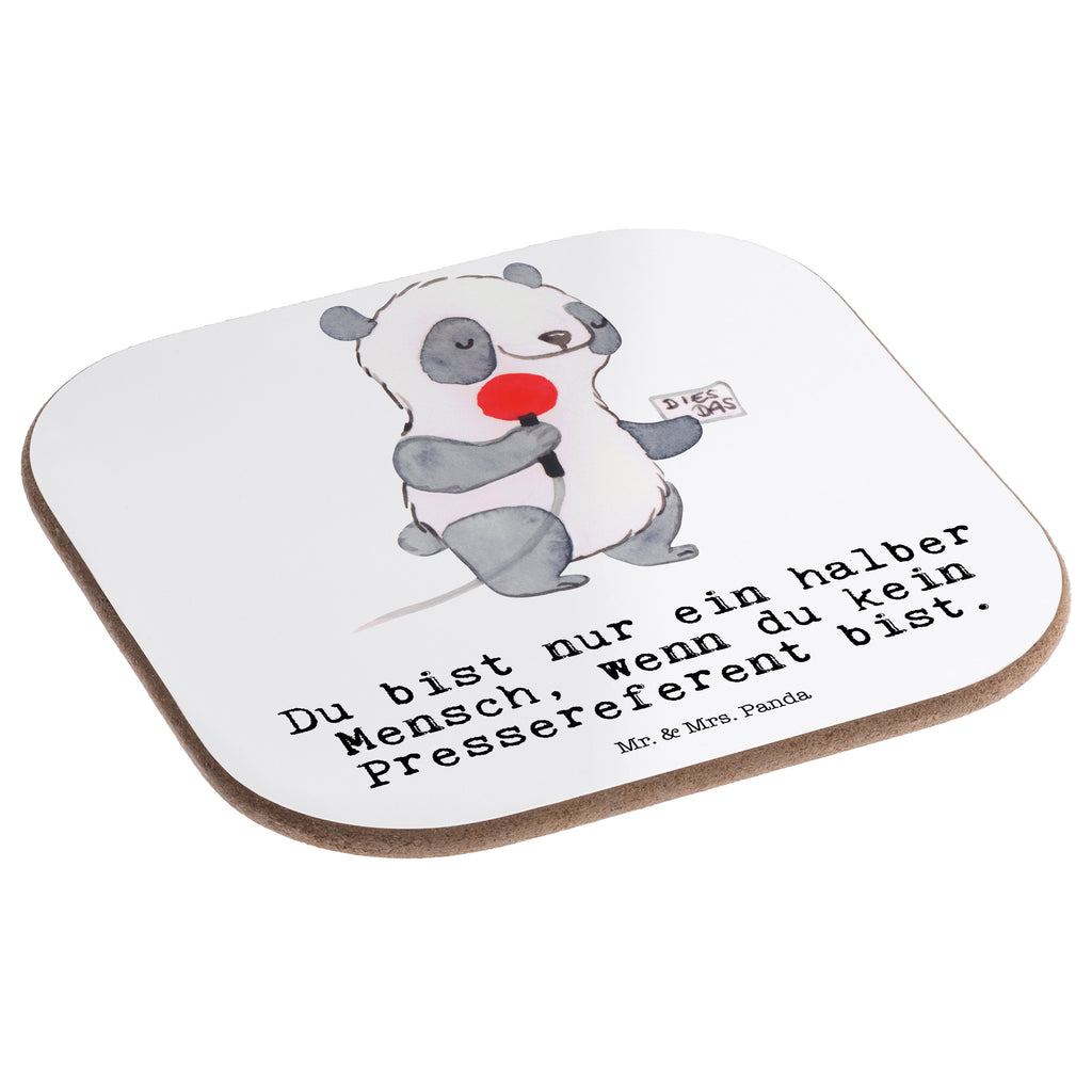 Quadratische Untersetzer Pressereferent mit Herz Bierdeckel, Glasuntersetzer, Untersetzer Gläser, Getränkeuntersetzer, Beruf, Ausbildung, Jubiläum, Abschied, Rente, Kollege, Kollegin, Geschenk, Schenken, Arbeitskollege, Mitarbeiter, Firma, Danke, Dankeschön, Pressereferent, Pressemitarbeiter, Presseagentur, Studium