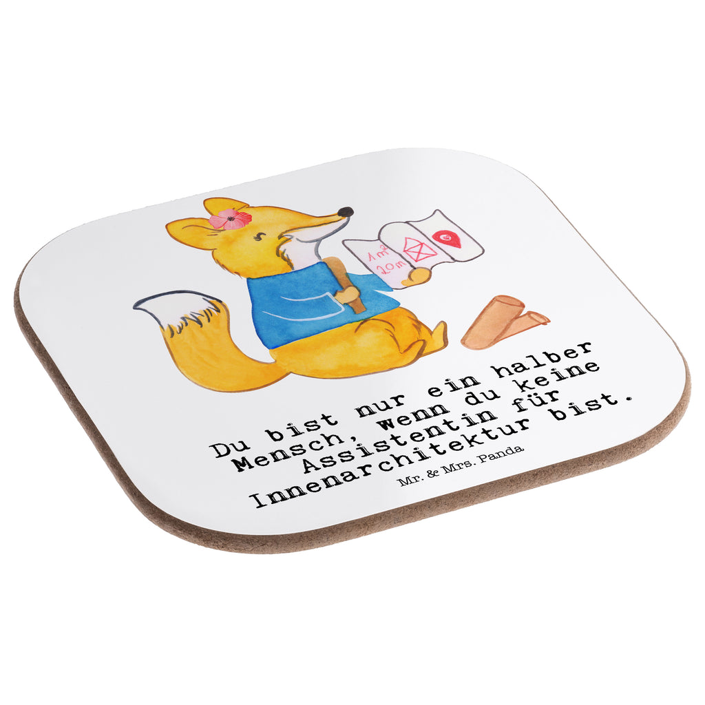 Quadratische Untersetzer Assistentin für Innenarchitektur mit Herz Bierdeckel, Glasuntersetzer, Untersetzer Gläser, Getränkeuntersetzer, Beruf, Ausbildung, Jubiläum, Abschied, Rente, Kollege, Kollegin, Geschenk, Schenken, Arbeitskollege, Mitarbeiter, Firma, Danke, Dankeschön