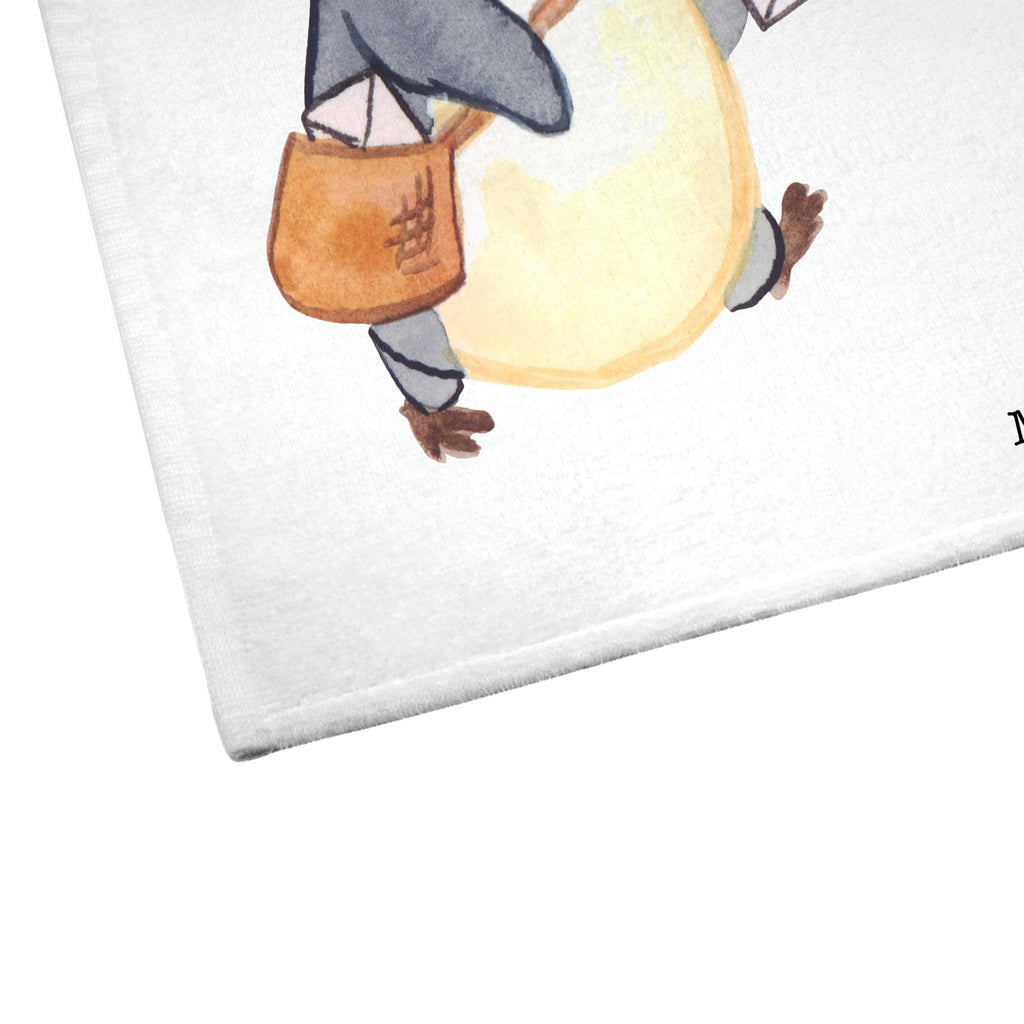 Gäste Handtuch Postbote mit Herz Gästetuch, Reisehandtuch, Sport Handtuch, Frottier, Kinder Handtuch, Beruf, Ausbildung, Jubiläum, Abschied, Rente, Kollege, Kollegin, Geschenk, Schenken, Arbeitskollege, Mitarbeiter, Firma, Danke, Dankeschön, Postbote, Briefzusteller, Briefträger, Postler