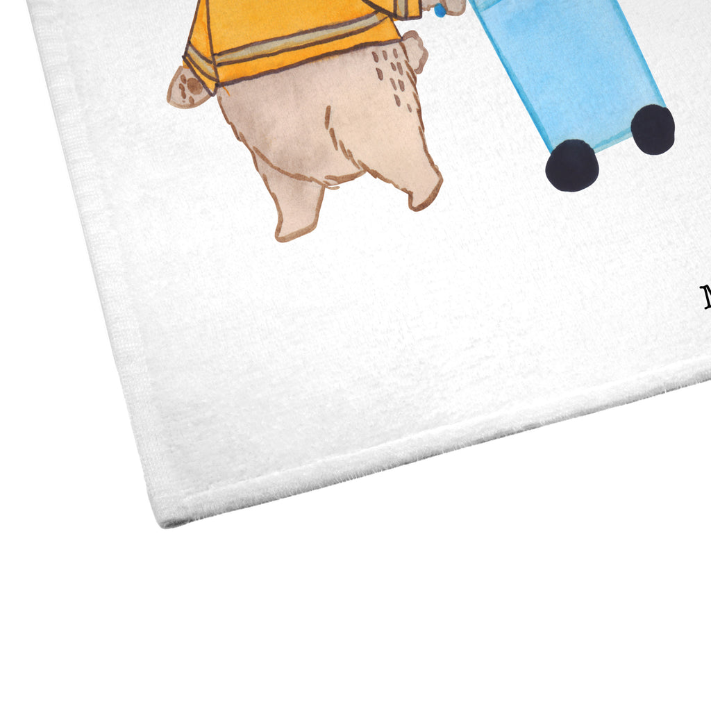 Gäste Handtuch Müllwerker mit Herz Gästetuch, Reisehandtuch, Sport Handtuch, Frottier, Kinder Handtuch, Beruf, Ausbildung, Jubiläum, Abschied, Rente, Kollege, Kollegin, Geschenk, Schenken, Arbeitskollege, Mitarbeiter, Firma, Danke, Dankeschön, Müllwerker, Fachkraft Kreislauf- und Abfallwirtschaft, Müllentsorger, Kehrichtmann, Müllmann, Müllfahrer