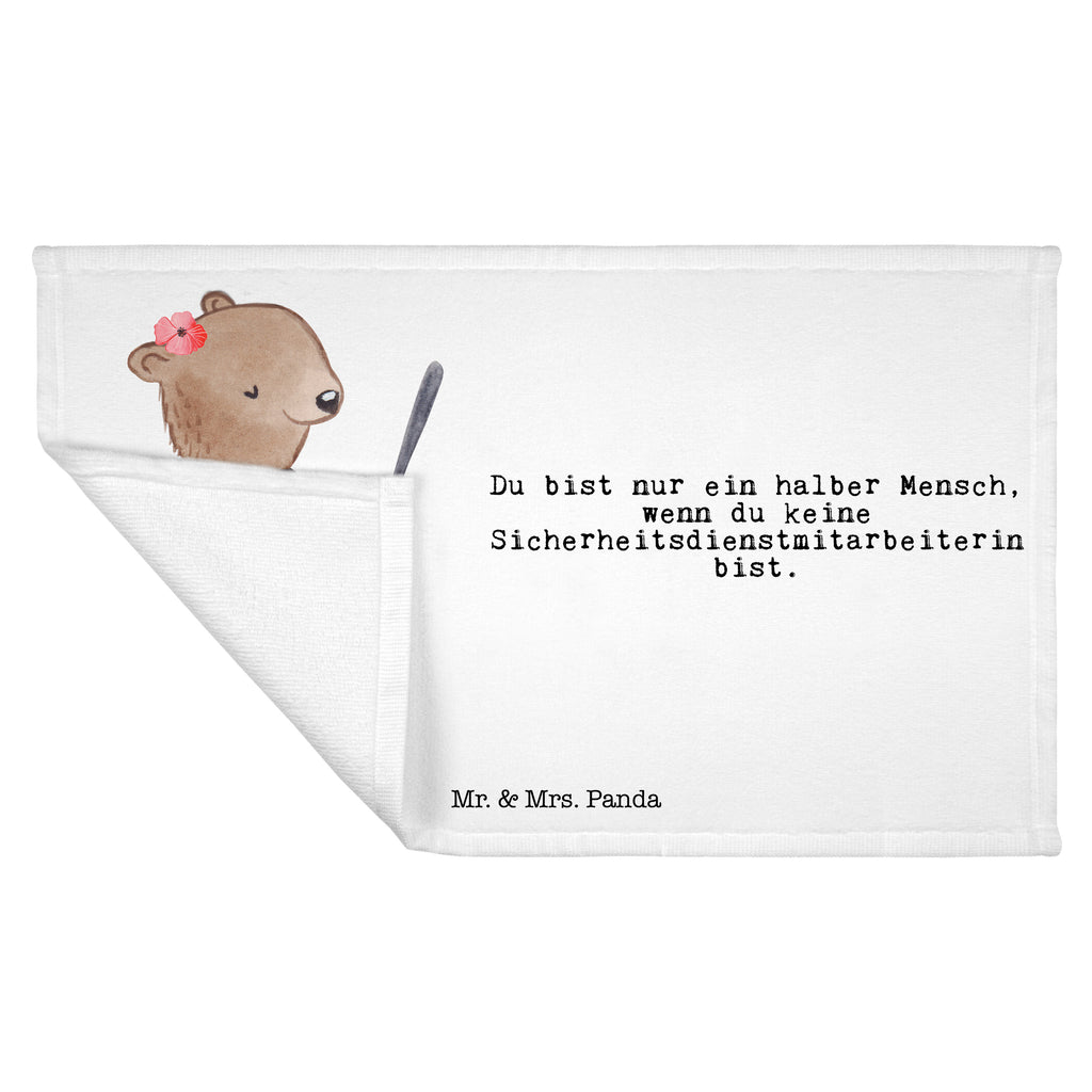 Gäste Handtuch Sicherheitsdienstmitarbeiterin mit Herz Gästetuch, Reisehandtuch, Sport Handtuch, Frottier, Kinder Handtuch, Beruf, Ausbildung, Jubiläum, Abschied, Rente, Kollege, Kollegin, Geschenk, Schenken, Arbeitskollege, Mitarbeiter, Firma, Danke, Dankeschön