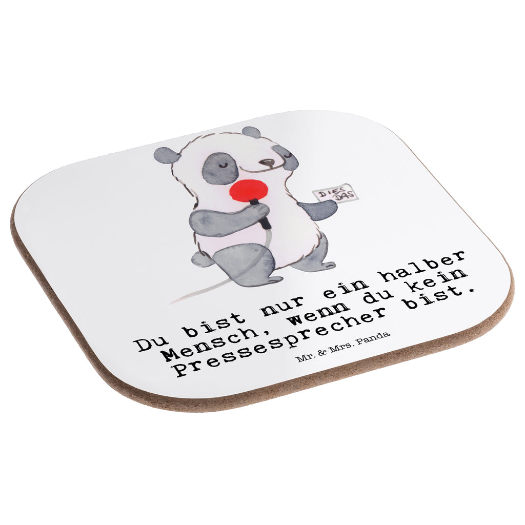 Quadratische Untersetzer Pressesprecher mit Herz Bierdeckel, Glasuntersetzer, Untersetzer Gläser, Getränkeuntersetzer, Beruf, Ausbildung, Jubiläum, Abschied, Rente, Kollege, Kollegin, Geschenk, Schenken, Arbeitskollege, Mitarbeiter, Firma, Danke, Dankeschön