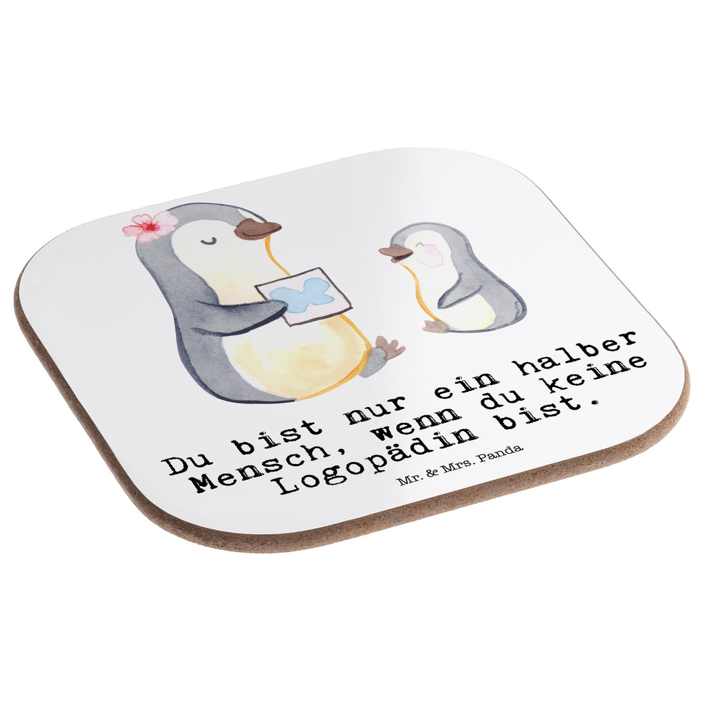 Quadratische Untersetzer Logopädin mit Herz Bierdeckel, Glasuntersetzer, Untersetzer Gläser, Getränkeuntersetzer, Beruf, Ausbildung, Jubiläum, Abschied, Rente, Kollege, Kollegin, Geschenk, Schenken, Arbeitskollege, Mitarbeiter, Firma, Danke, Dankeschön, Logopädin, Logopädie, Studium