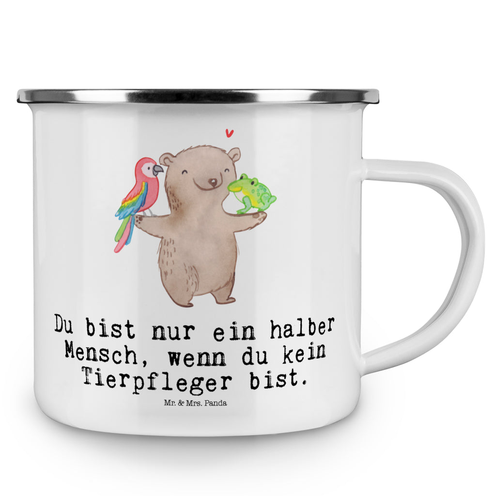 Camping Emaille Tasse Tierpfleger mit Herz Campingtasse, Trinkbecher, Metalltasse, Outdoor Tasse, Emaille Trinkbecher, Blechtasse Outdoor, Emaille Campingbecher, Edelstahl Trinkbecher, Metalltasse für Camping, Kaffee Blechtasse, Camping Tasse Metall, Beruf, Ausbildung, Jubiläum, Abschied, Rente, Kollege, Kollegin, Geschenk, Schenken, Arbeitskollege, Mitarbeiter, Firma, Danke, Dankeschön