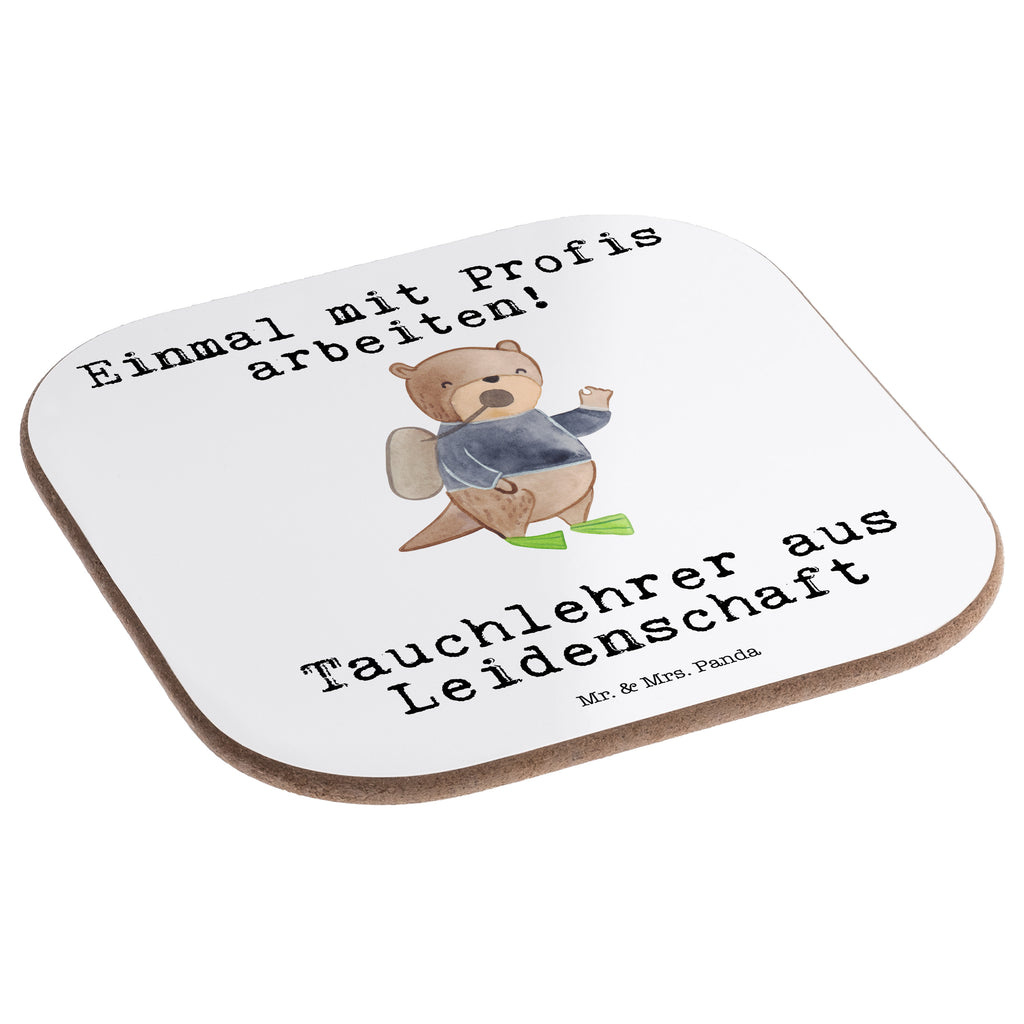 Quadratische Untersetzer Tauchlehrer aus Leidenschaft Bierdeckel, Glasuntersetzer, Untersetzer Gläser, Getränkeuntersetzer, Beruf, Ausbildung, Jubiläum, Abschied, Rente, Kollege, Kollegin, Geschenk, Schenken, Arbeitskollege, Mitarbeiter, Firma, Danke, Dankeschön