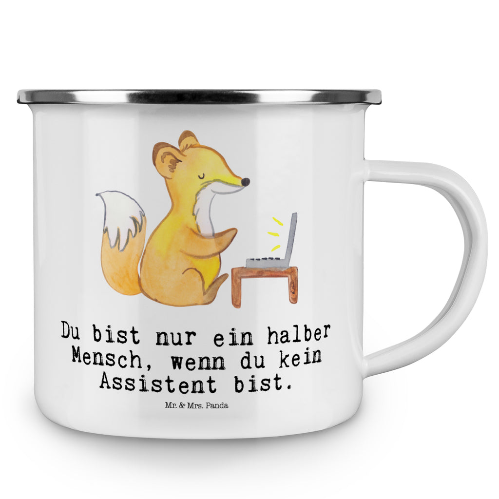 Camping Emaille Tasse Assistent mit Herz Campingtasse, Trinkbecher, Metalltasse, Outdoor Tasse, Emaille Trinkbecher, Blechtasse Outdoor, Emaille Campingbecher, Edelstahl Trinkbecher, Metalltasse für Camping, Kaffee Blechtasse, Camping Tasse Metall, Beruf, Ausbildung, Jubiläum, Abschied, Rente, Kollege, Kollegin, Geschenk, Schenken, Arbeitskollege, Mitarbeiter, Firma, Danke, Dankeschön