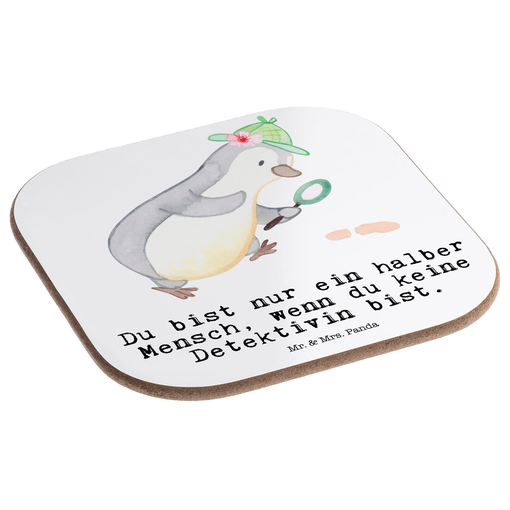 Quadratische Untersetzer Detektivin mit Herz Bierdeckel, Glasuntersetzer, Untersetzer Gläser, Getränkeuntersetzer, Beruf, Ausbildung, Jubiläum, Abschied, Rente, Kollege, Kollegin, Geschenk, Schenken, Arbeitskollege, Mitarbeiter, Firma, Danke, Dankeschön, Detektivin, Ermittlerin, Agentin, Privatdetektei, Berufsdetektivin, Wirtschaftsdetektei, Detektivausbildung, Spurensuche