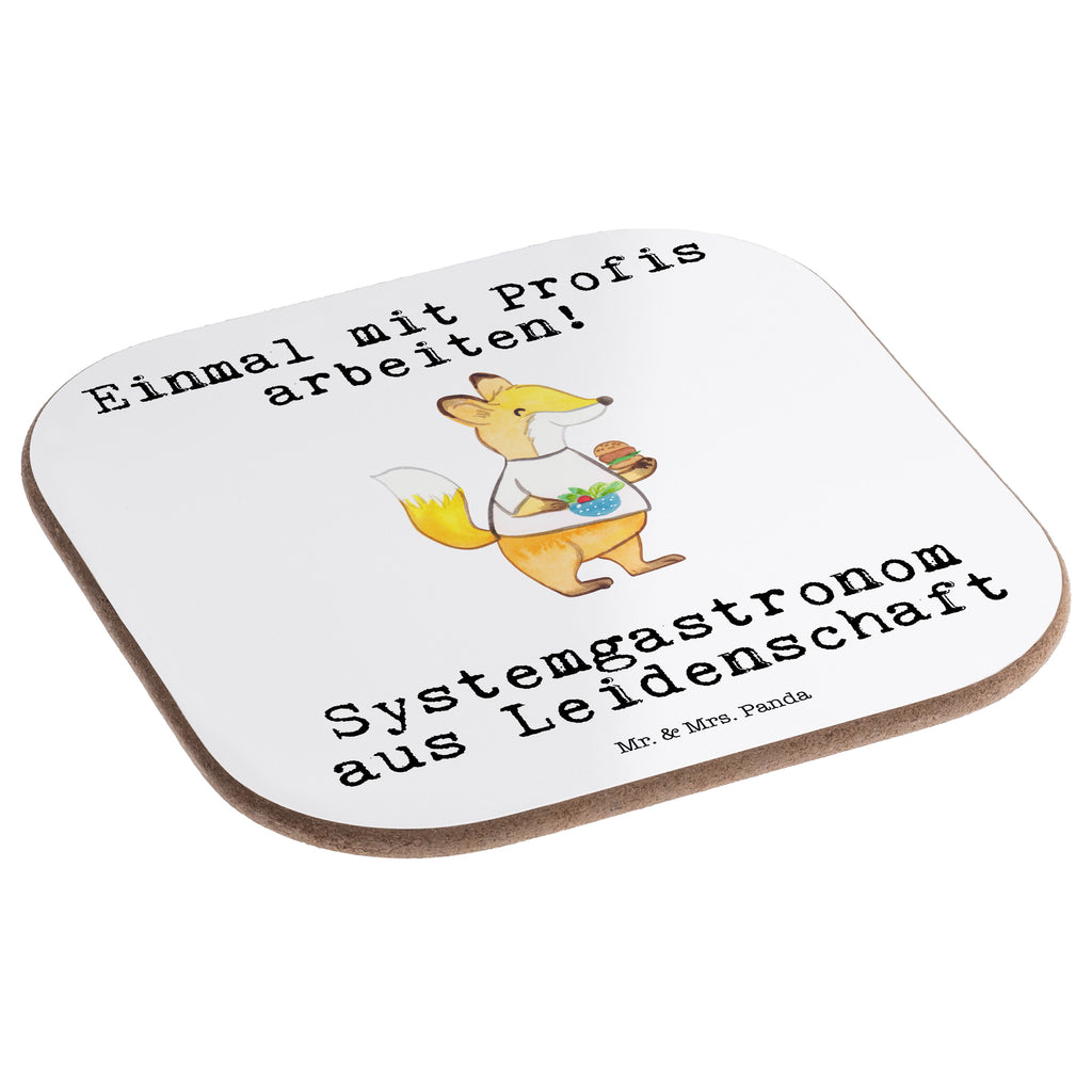Quadratische Untersetzer Systemgastronom aus Leidenschaft Bierdeckel, Glasuntersetzer, Untersetzer Gläser, Getränkeuntersetzer, Beruf, Ausbildung, Jubiläum, Abschied, Rente, Kollege, Kollegin, Geschenk, Schenken, Arbeitskollege, Mitarbeiter, Firma, Danke, Dankeschön
