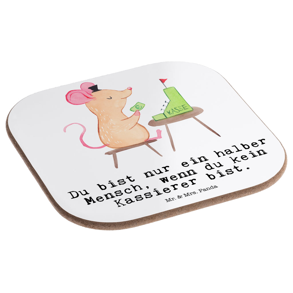 Quadratische Untersetzer Kassierer mit Herz Bierdeckel, Glasuntersetzer, Untersetzer Gläser, Getränkeuntersetzer, Beruf, Ausbildung, Jubiläum, Abschied, Rente, Kollege, Kollegin, Geschenk, Schenken, Arbeitskollege, Mitarbeiter, Firma, Danke, Dankeschön, Kassierer, Kassenwart, Mitarbeiter Kasse