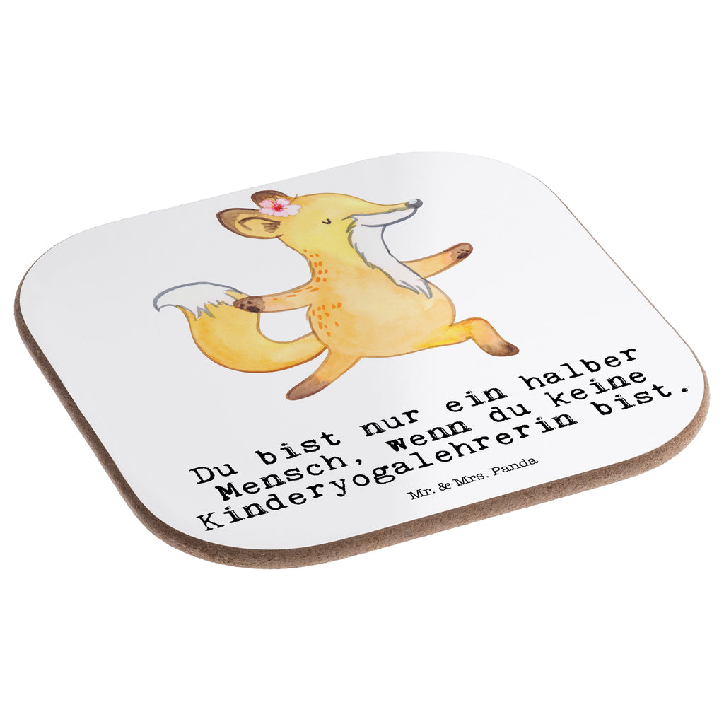 Quadratische Untersetzer Kinderyogalehrerin mit Herz Bierdeckel, Glasuntersetzer, Untersetzer Gläser, Getränkeuntersetzer, Beruf, Ausbildung, Jubiläum, Abschied, Rente, Kollege, Kollegin, Geschenk, Schenken, Arbeitskollege, Mitarbeiter, Firma, Danke, Dankeschön