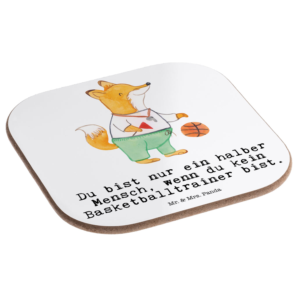 Quadratische Untersetzer Basketballtrainer mit Herz Bierdeckel, Glasuntersetzer, Untersetzer Gläser, Getränkeuntersetzer, Beruf, Ausbildung, Jubiläum, Abschied, Rente, Kollege, Kollegin, Geschenk, Schenken, Arbeitskollege, Mitarbeiter, Firma, Danke, Dankeschön, Basketballtrainer, Basketball, Sport, Ballsport, Basketballcoach, Basketballer, Verein