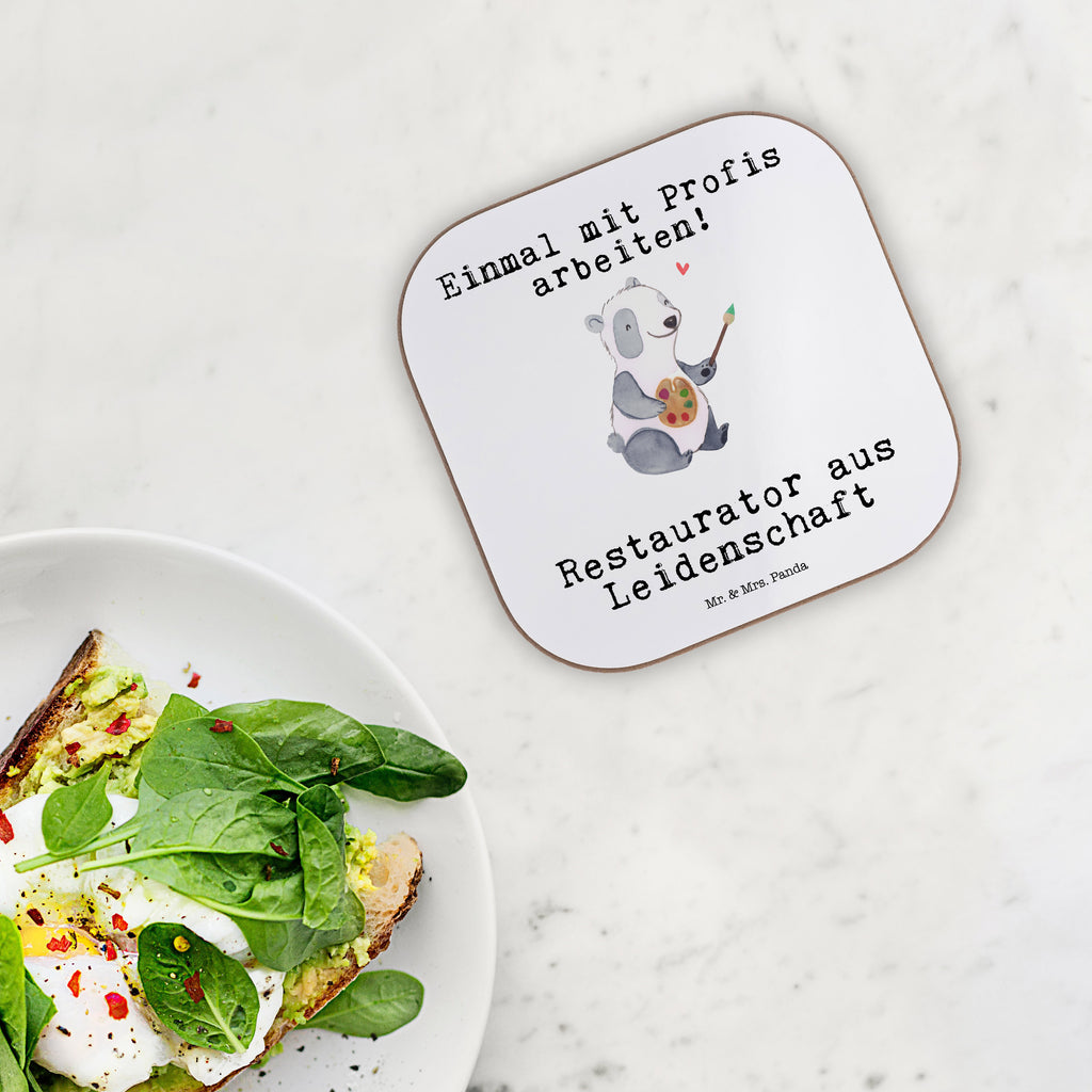 Quadratische Untersetzer Restaurator aus Leidenschaft Bierdeckel, Glasuntersetzer, Untersetzer Gläser, Getränkeuntersetzer, Beruf, Ausbildung, Jubiläum, Abschied, Rente, Kollege, Kollegin, Geschenk, Schenken, Arbeitskollege, Mitarbeiter, Firma, Danke, Dankeschön