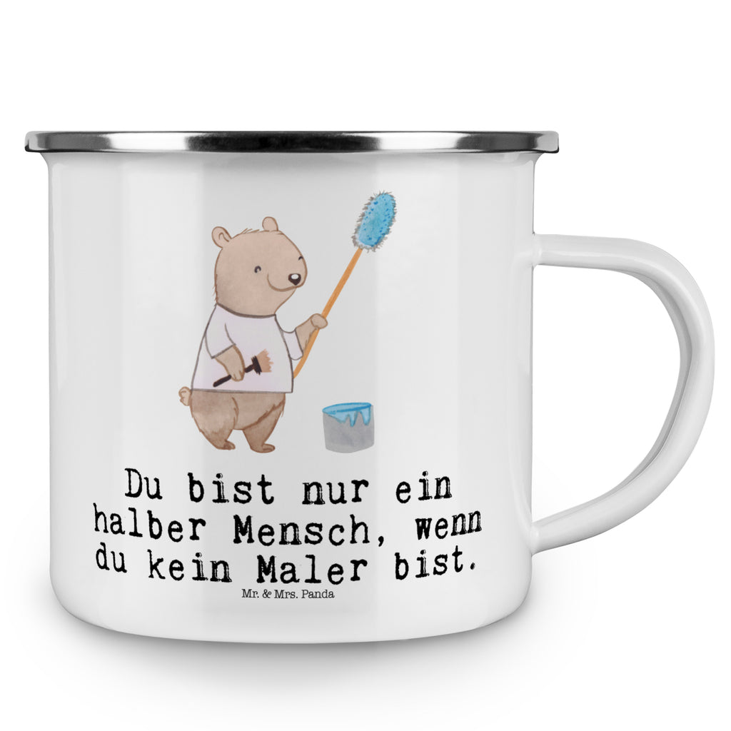 Camping Emaille Tasse Maler mit Herz Campingtasse, Trinkbecher, Metalltasse, Outdoor Tasse, Emaille Trinkbecher, Blechtasse Outdoor, Emaille Campingbecher, Edelstahl Trinkbecher, Metalltasse für Camping, Kaffee Blechtasse, Camping Tasse Metall, Beruf, Ausbildung, Jubiläum, Abschied, Rente, Kollege, Kollegin, Geschenk, Schenken, Arbeitskollege, Mitarbeiter, Firma, Danke, Dankeschön, Maler, Malermeister, Gesellenprüfung, Meisterprüfung, Malerbetrieb