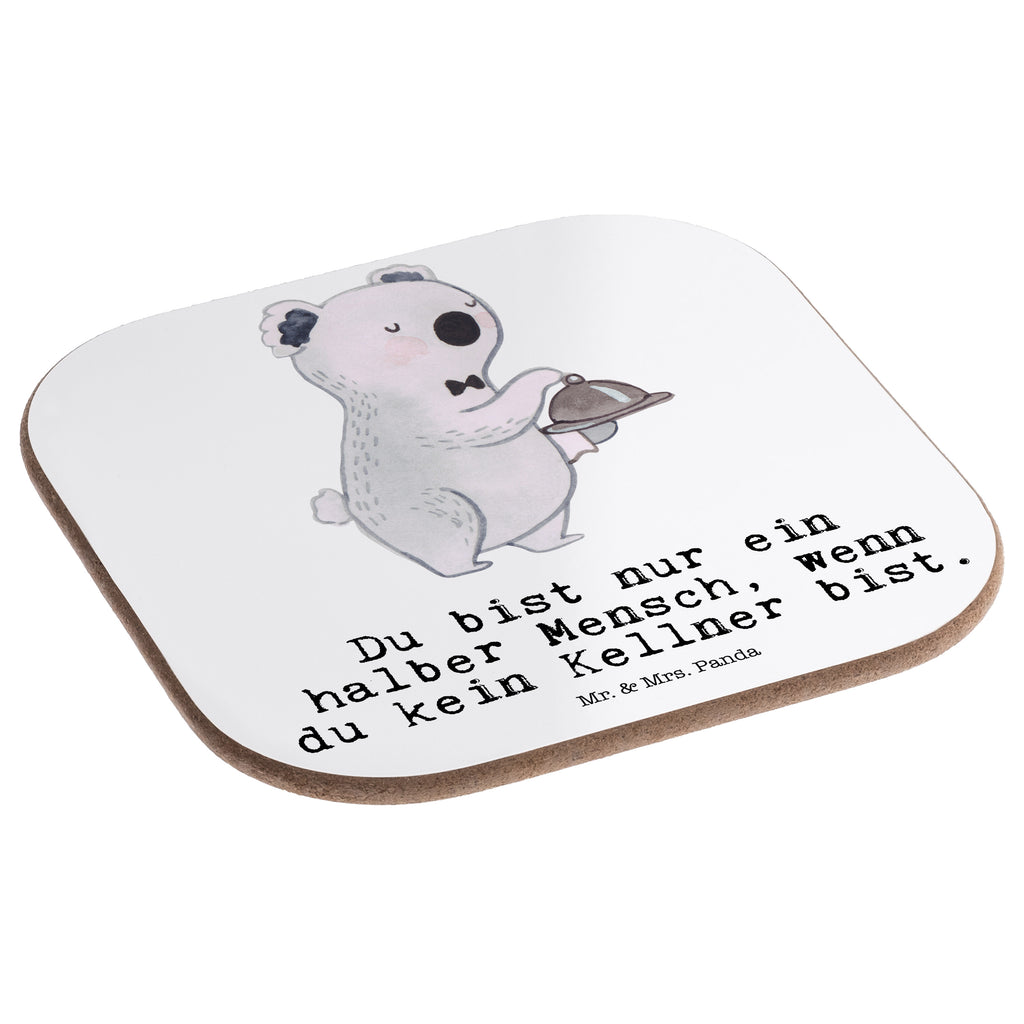 Quadratische Untersetzer Kellner mit Herz Bierdeckel, Glasuntersetzer, Untersetzer Gläser, Getränkeuntersetzer, Beruf, Ausbildung, Jubiläum, Abschied, Rente, Kollege, Kollegin, Geschenk, Schenken, Arbeitskollege, Mitarbeiter, Firma, Danke, Dankeschön, Kellner, Servicekraft, Restaurant, Ober