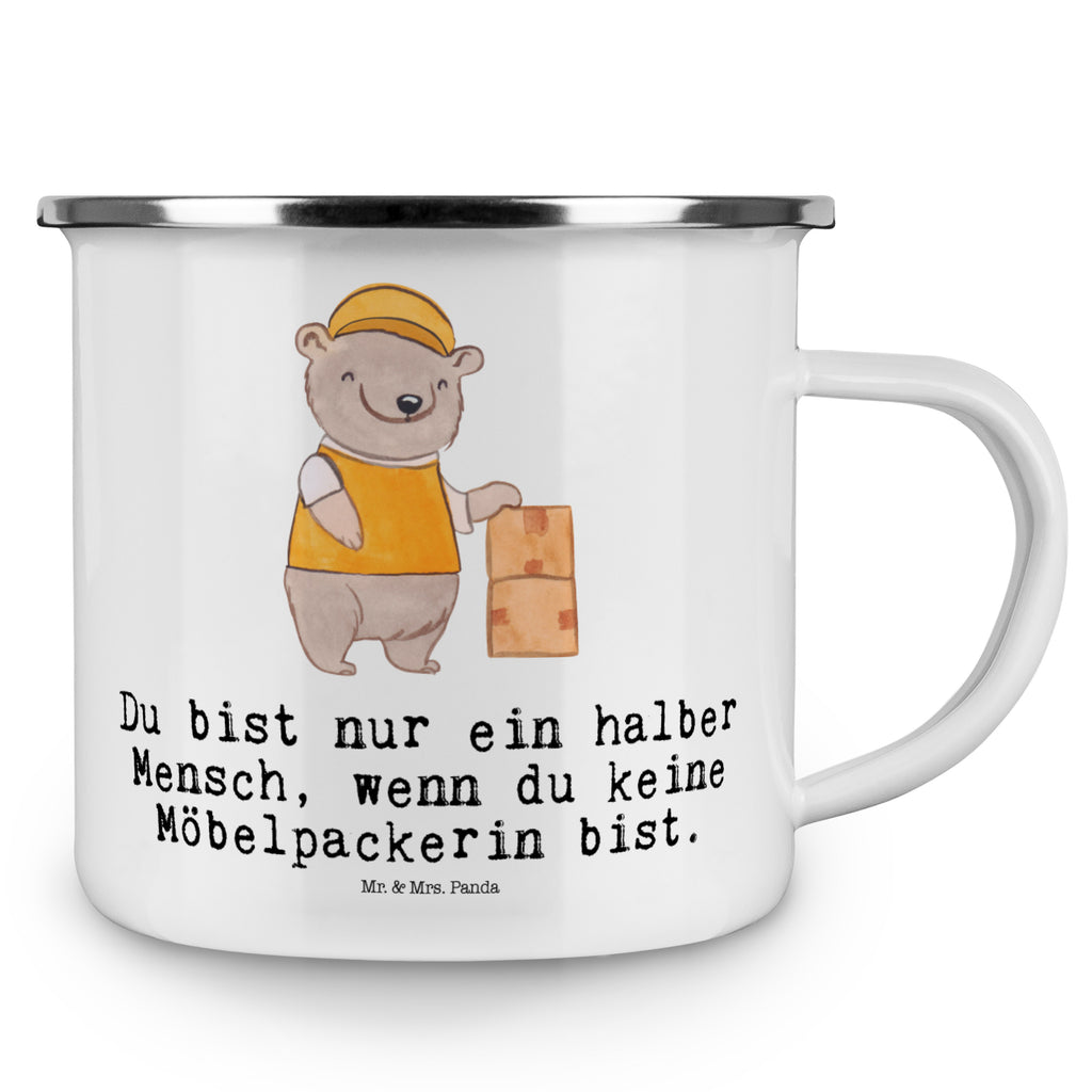 Camping Emaille Tasse Möbelpackerin mit Herz Campingtasse, Trinkbecher, Metalltasse, Outdoor Tasse, Emaille Trinkbecher, Blechtasse Outdoor, Emaille Campingbecher, Edelstahl Trinkbecher, Metalltasse für Camping, Kaffee Blechtasse, Camping Tasse Metall, Beruf, Ausbildung, Jubiläum, Abschied, Rente, Kollege, Kollegin, Geschenk, Schenken, Arbeitskollege, Mitarbeiter, Firma, Danke, Dankeschön, Möbelpackerin, Umzugshelferin, Umzugsfirma, Umzugsservice