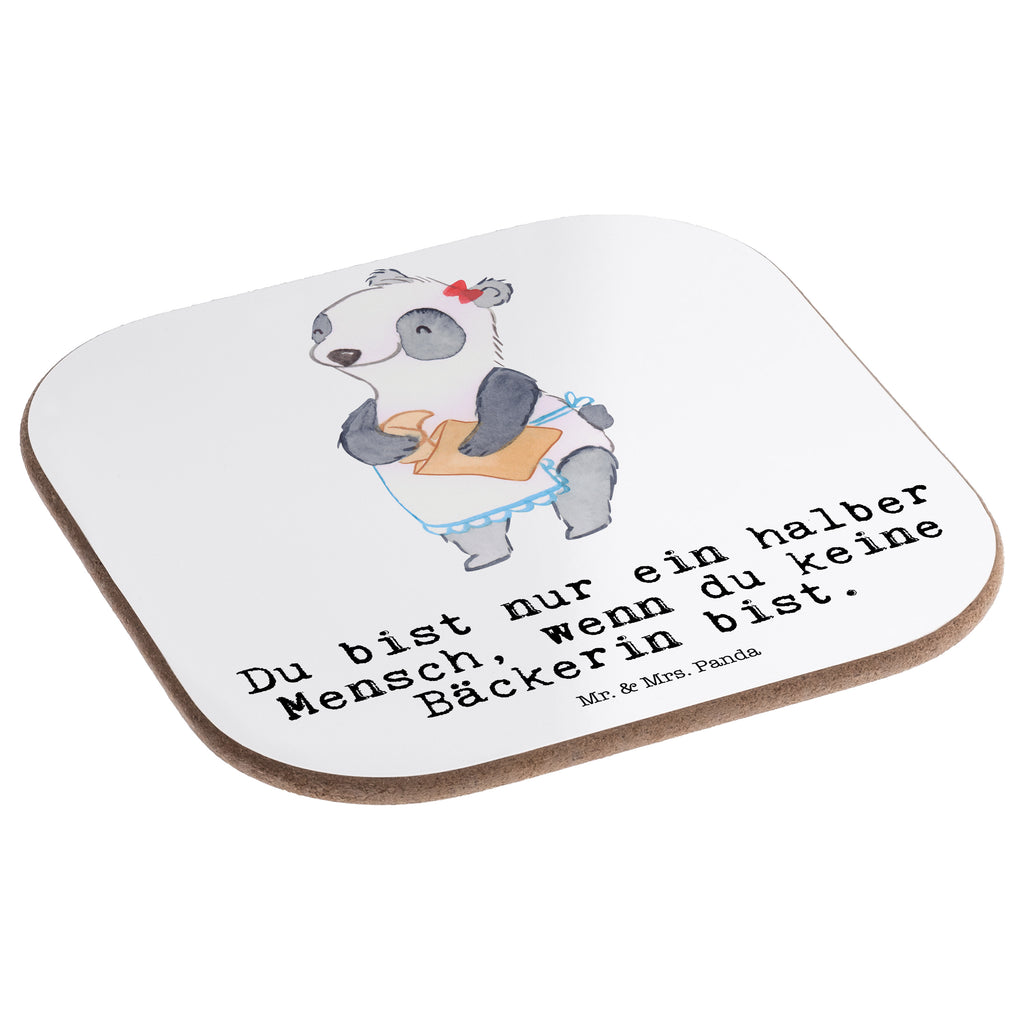 Quadratische Untersetzer Bäckerin mit Herz Bierdeckel, Glasuntersetzer, Untersetzer Gläser, Getränkeuntersetzer, Beruf, Ausbildung, Jubiläum, Abschied, Rente, Kollege, Kollegin, Geschenk, Schenken, Arbeitskollege, Mitarbeiter, Firma, Danke, Dankeschön, Bäckerin, Konditorin, Brotbäckerin, Bäckerei, Backstube, Bäckerladen, Brotmanufaktur