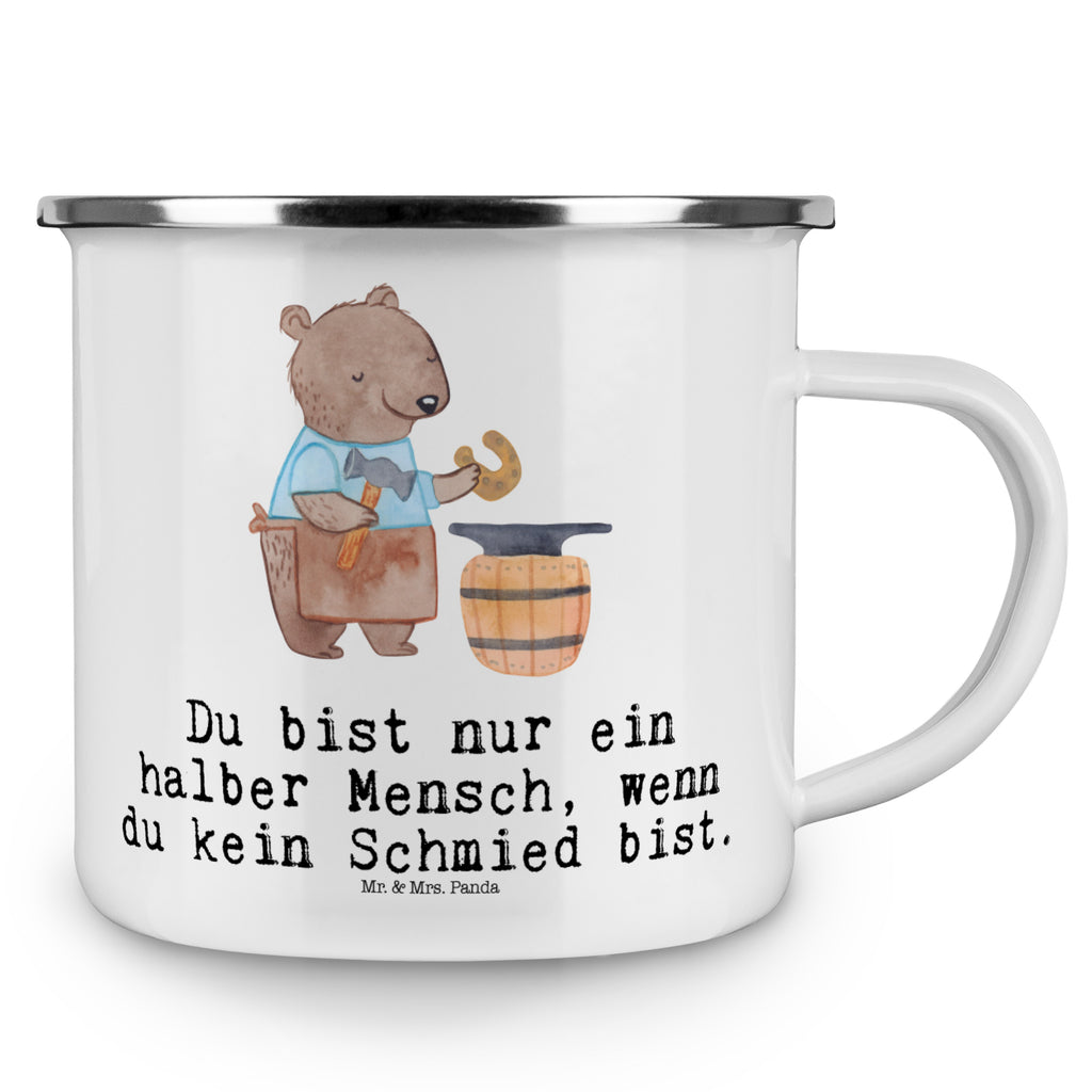Camping Emaille Tasse Schmied mit Herz Campingtasse, Trinkbecher, Metalltasse, Outdoor Tasse, Emaille Trinkbecher, Blechtasse Outdoor, Emaille Campingbecher, Edelstahl Trinkbecher, Metalltasse für Camping, Kaffee Blechtasse, Camping Tasse Metall, Beruf, Ausbildung, Jubiläum, Abschied, Rente, Kollege, Kollegin, Geschenk, Schenken, Arbeitskollege, Mitarbeiter, Firma, Danke, Dankeschön
