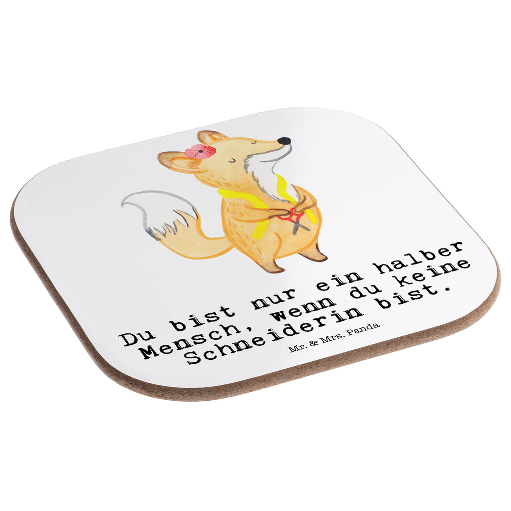 Quadratische Untersetzer Schneiderin mit Herz Bierdeckel, Glasuntersetzer, Untersetzer Gläser, Getränkeuntersetzer, Beruf, Ausbildung, Jubiläum, Abschied, Rente, Kollege, Kollegin, Geschenk, Schenken, Arbeitskollege, Mitarbeiter, Firma, Danke, Dankeschön