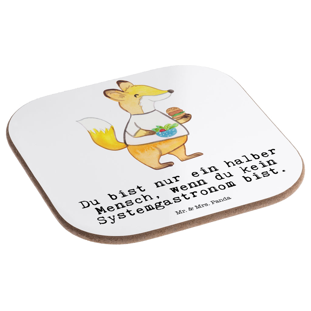 Quadratische Untersetzer Systemgastronom mit Herz Bierdeckel, Glasuntersetzer, Untersetzer Gläser, Getränkeuntersetzer, Beruf, Ausbildung, Jubiläum, Abschied, Rente, Kollege, Kollegin, Geschenk, Schenken, Arbeitskollege, Mitarbeiter, Firma, Danke, Dankeschön