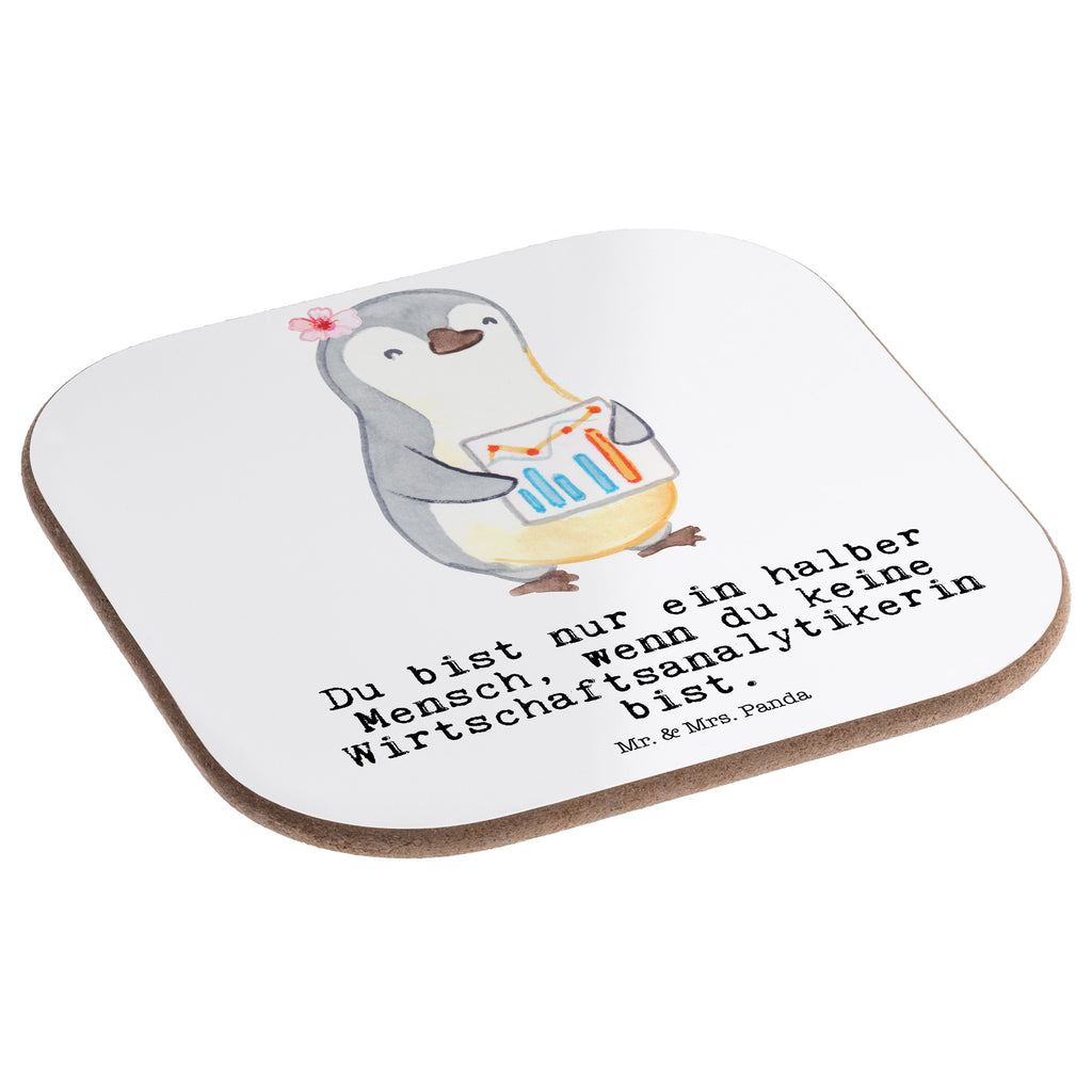 Quadratische Untersetzer Wirtschaftsanalytikerin mit Herz Bierdeckel, Glasuntersetzer, Untersetzer Gläser, Getränkeuntersetzer, Beruf, Ausbildung, Jubiläum, Abschied, Rente, Kollege, Kollegin, Geschenk, Schenken, Arbeitskollege, Mitarbeiter, Firma, Danke, Dankeschön
