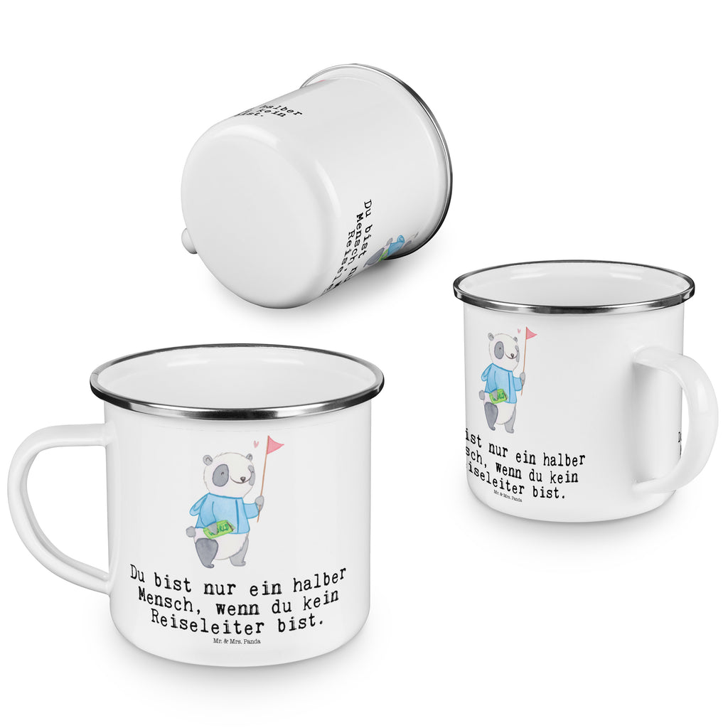Camping Emaille Tasse Reiseleiter mit Herz Campingtasse, Trinkbecher, Metalltasse, Outdoor Tasse, Emaille Trinkbecher, Blechtasse Outdoor, Emaille Campingbecher, Edelstahl Trinkbecher, Metalltasse für Camping, Kaffee Blechtasse, Camping Tasse Metall, Beruf, Ausbildung, Jubiläum, Abschied, Rente, Kollege, Kollegin, Geschenk, Schenken, Arbeitskollege, Mitarbeiter, Firma, Danke, Dankeschön
