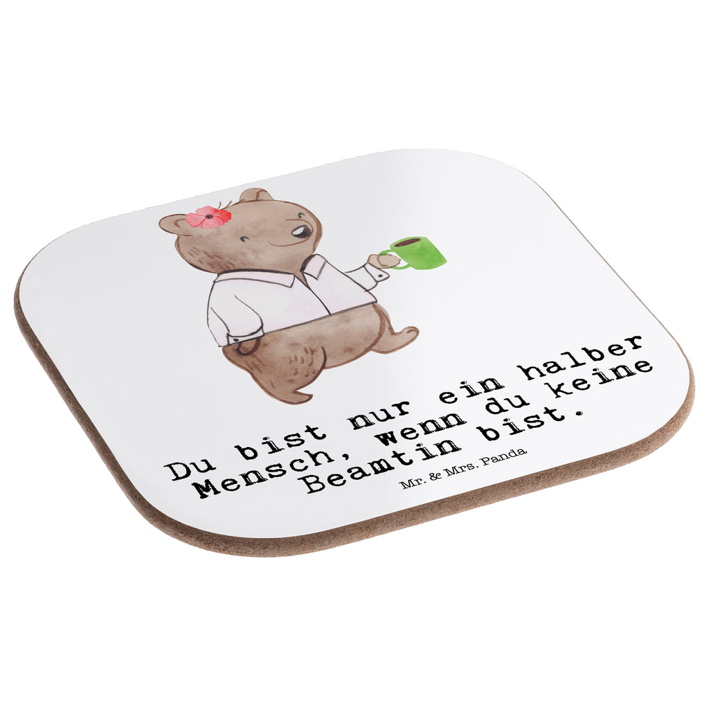 Quadratische Untersetzer Beamtin mit Herz Bierdeckel, Glasuntersetzer, Untersetzer Gläser, Getränkeuntersetzer, Beruf, Ausbildung, Jubiläum, Abschied, Rente, Kollege, Kollegin, Geschenk, Schenken, Arbeitskollege, Mitarbeiter, Firma, Danke, Dankeschön, Beamte, Verbeamtung, Beamtentum, öffentlicher Dienst, Studium, Amt