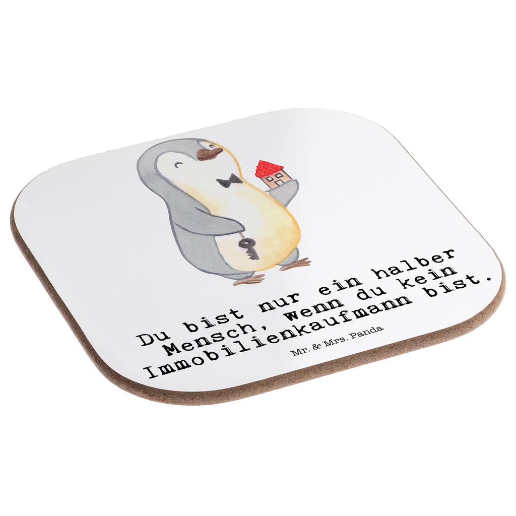 Quadratische Untersetzer Immobilienkaufmann mit Herz Bierdeckel, Glasuntersetzer, Untersetzer Gläser, Getränkeuntersetzer, Beruf, Ausbildung, Jubiläum, Abschied, Rente, Kollege, Kollegin, Geschenk, Schenken, Arbeitskollege, Mitarbeiter, Firma, Danke, Dankeschön, Immobilienmakler, Immobilienhändler, Immobilienkaufmann, Immobilienbüro