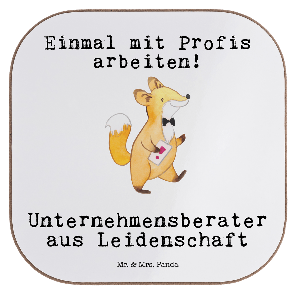 Quadratische Untersetzer Unternehmensberater aus Leidenschaft Bierdeckel, Glasuntersetzer, Untersetzer Gläser, Getränkeuntersetzer, Beruf, Ausbildung, Jubiläum, Abschied, Rente, Kollege, Kollegin, Geschenk, Schenken, Arbeitskollege, Mitarbeiter, Firma, Danke, Dankeschön