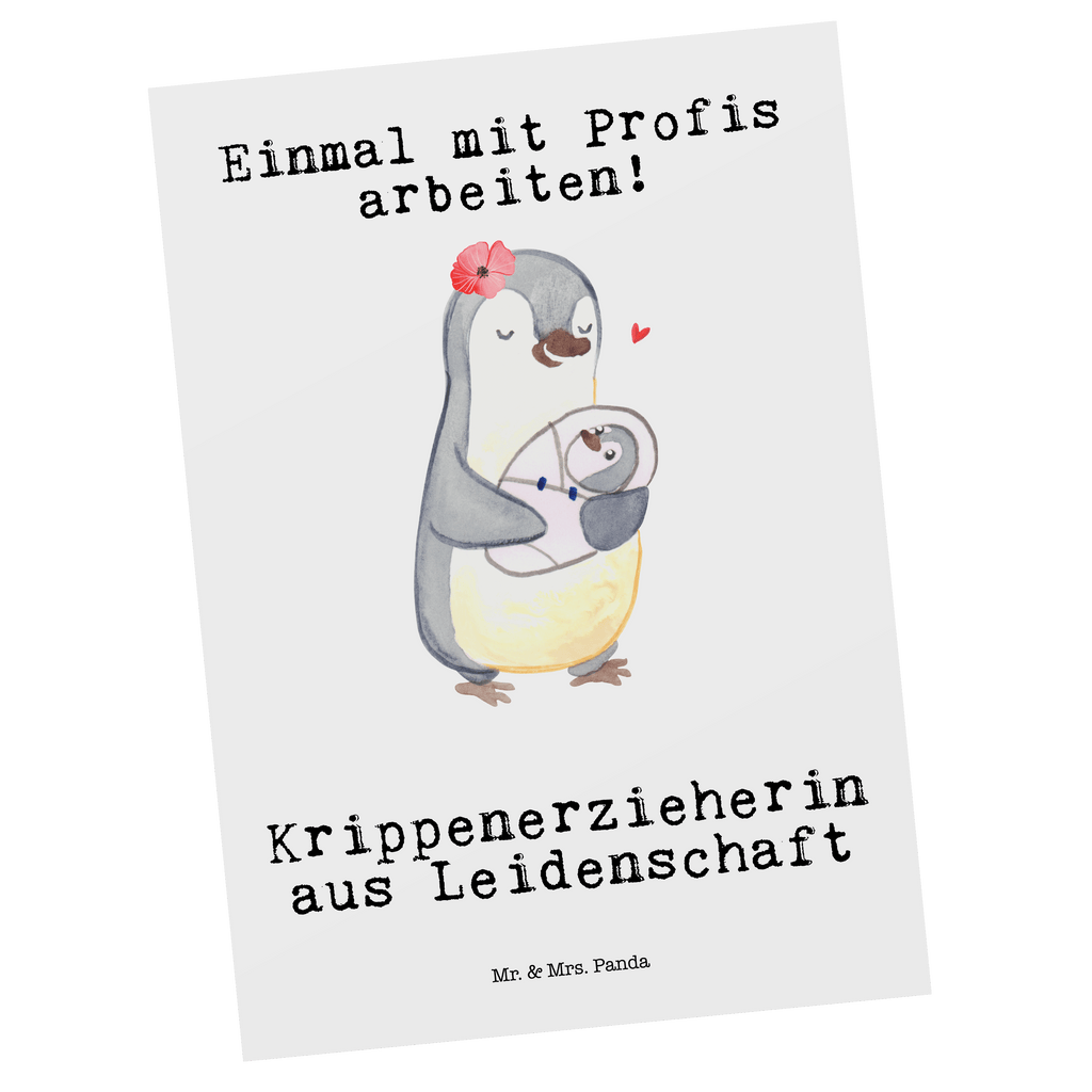 Postkarte Krippenerzieherin aus Leidenschaft Geschenkkarte, Grußkarte, Karte, Einladung, Ansichtskarte, Geburtstagskarte, Einladungskarte, Dankeskarte, Beruf, Ausbildung, Jubiläum, Abschied, Rente, Kollege, Kollegin, Geschenk, Schenken, Arbeitskollege, Mitarbeiter, Firma, Danke, Dankeschön, Krippenerzieherin, Kindertagesstätte, KITA, Eröffnung, Erzieherin, Pädagogin