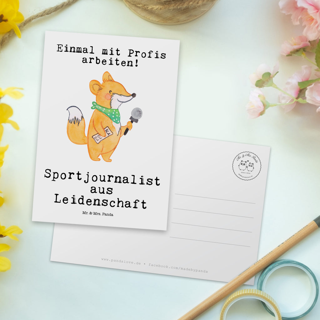 Postkarte Sportjournalist aus Leidenschaft Geschenkkarte, Grußkarte, Karte, Einladung, Ansichtskarte, Geburtstagskarte, Einladungskarte, Dankeskarte, Beruf, Ausbildung, Jubiläum, Abschied, Rente, Kollege, Kollegin, Geschenk, Schenken, Arbeitskollege, Mitarbeiter, Firma, Danke, Dankeschön, Sportjournalist, Journalist, Reporter, Redakteur, Pressebüro, Studium